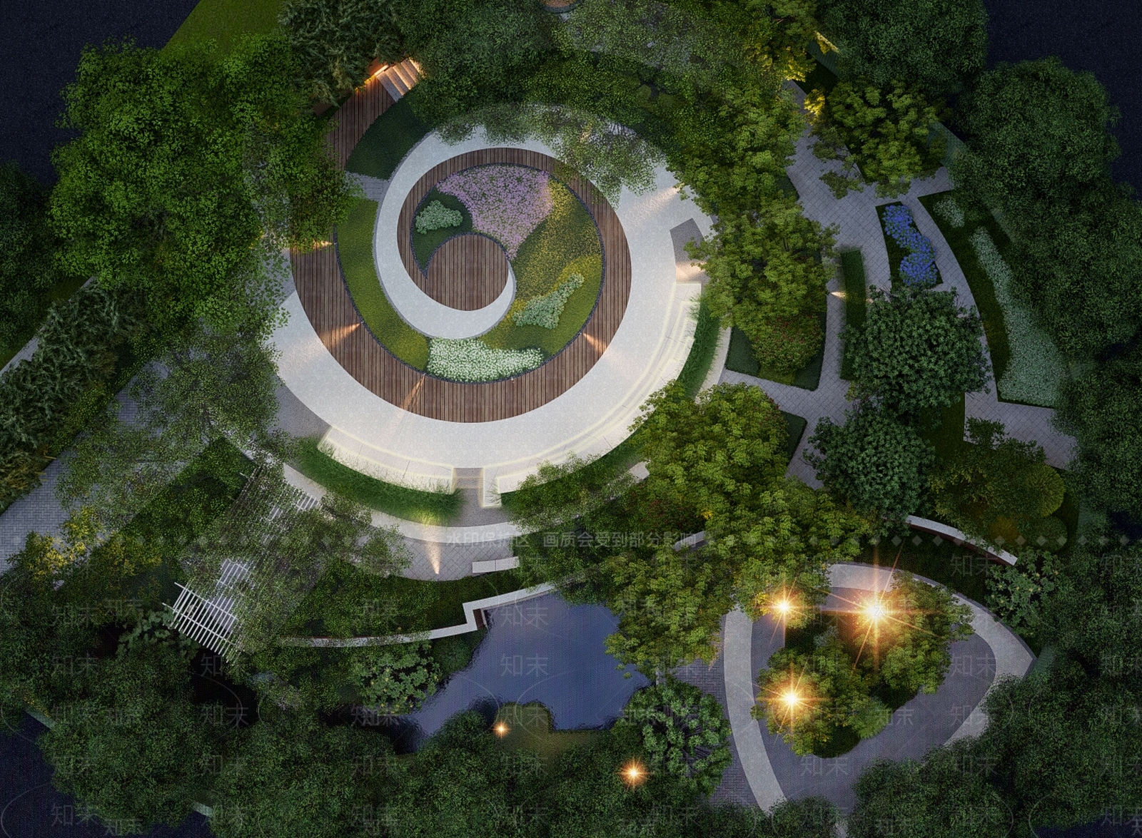 【SU悬赏模型】现代口袋公园SU模型下载【ID:1142716449】
