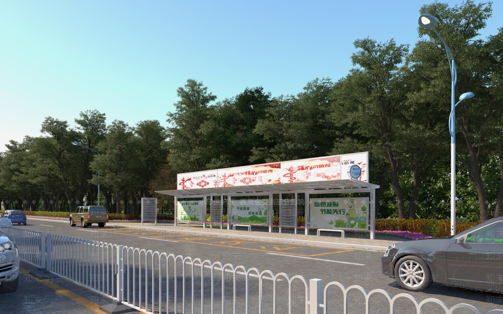 公交车站3D模型下载【ID:1142433409】