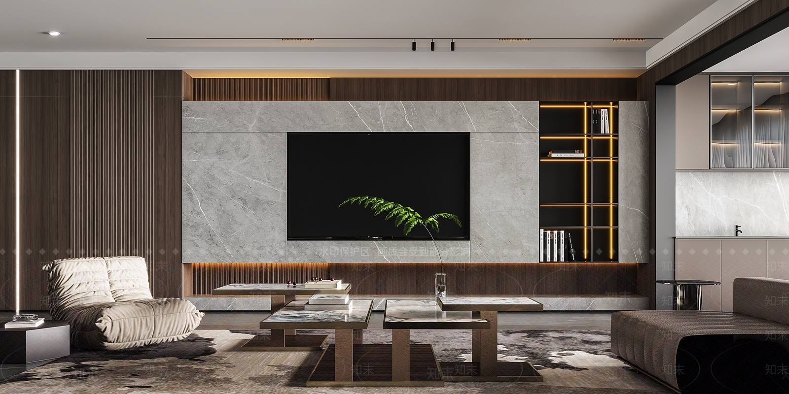 现代酒店餐厅3D模型下载【ID:1221825354】