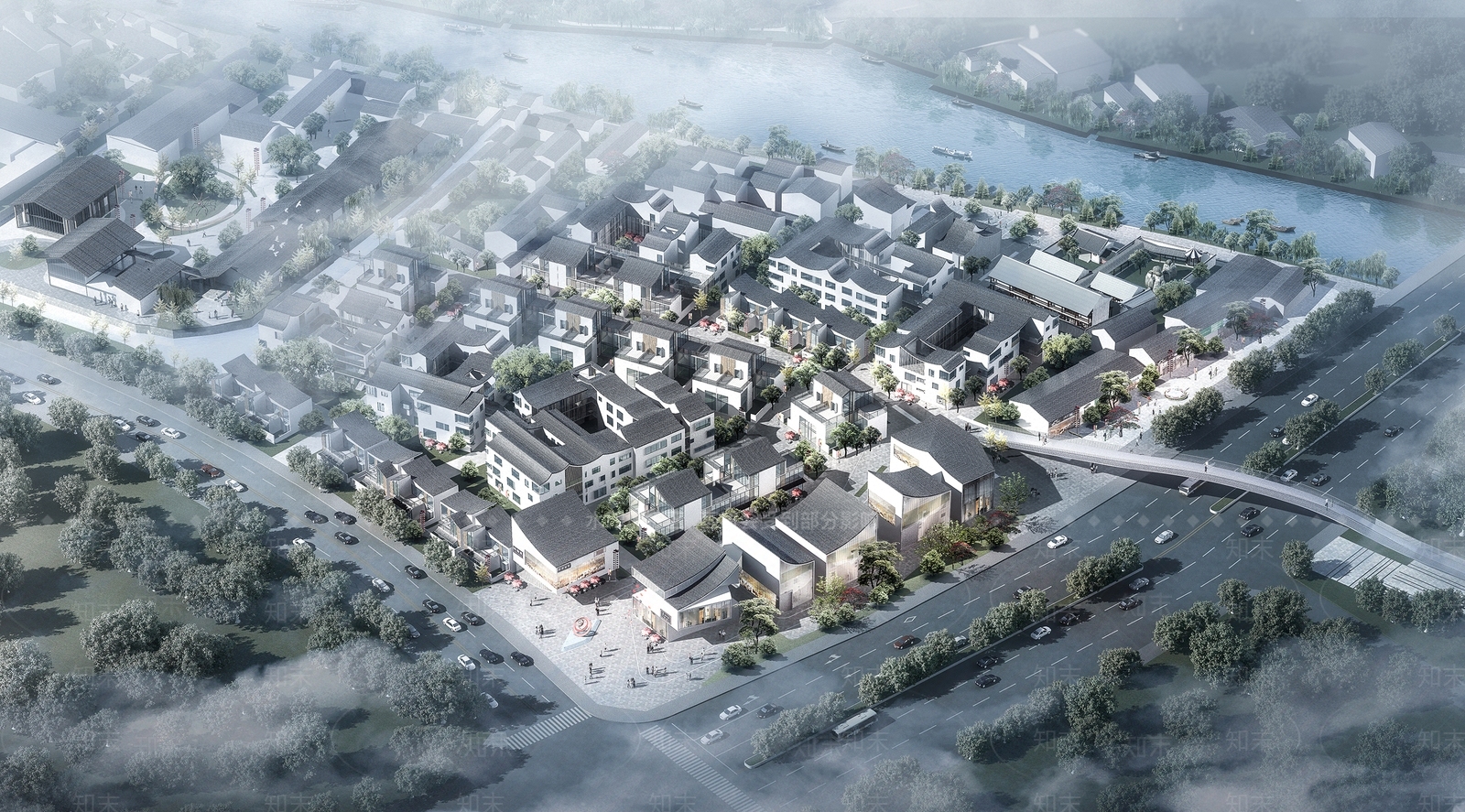 中式美丽乡村SU模型下载【ID:1142558837】