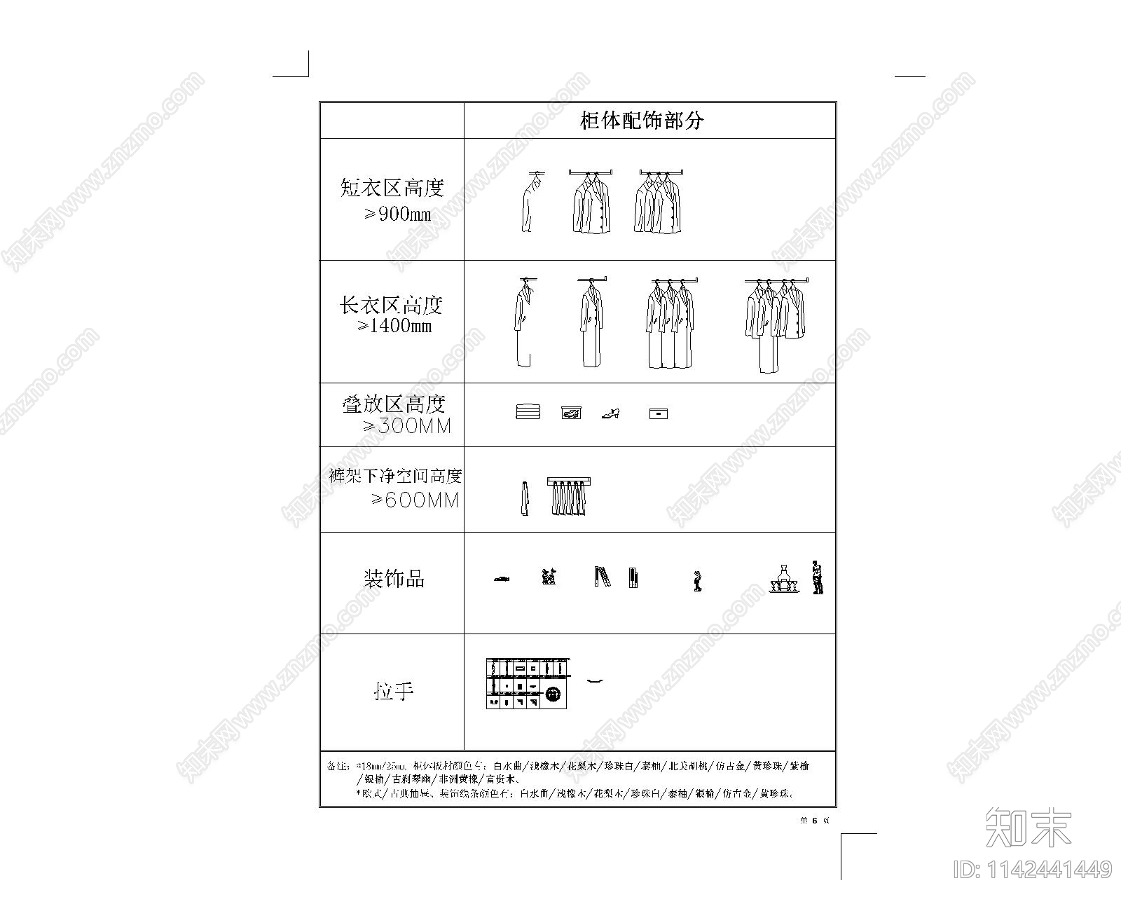 衣柜定制cad施工图下载【ID:1142441449】