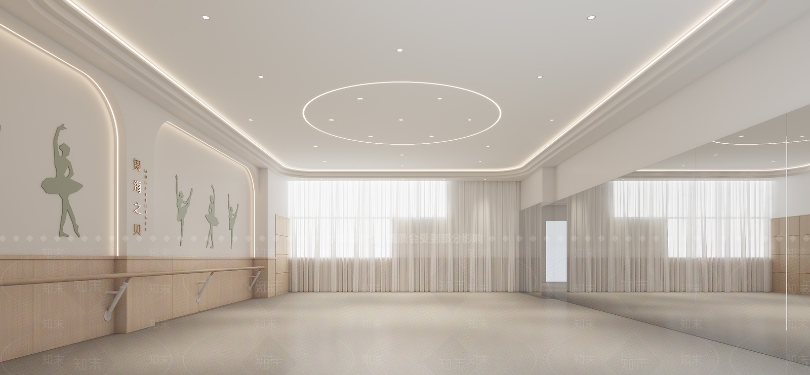 舞蹈教室3D模型下载【ID:1142447802】