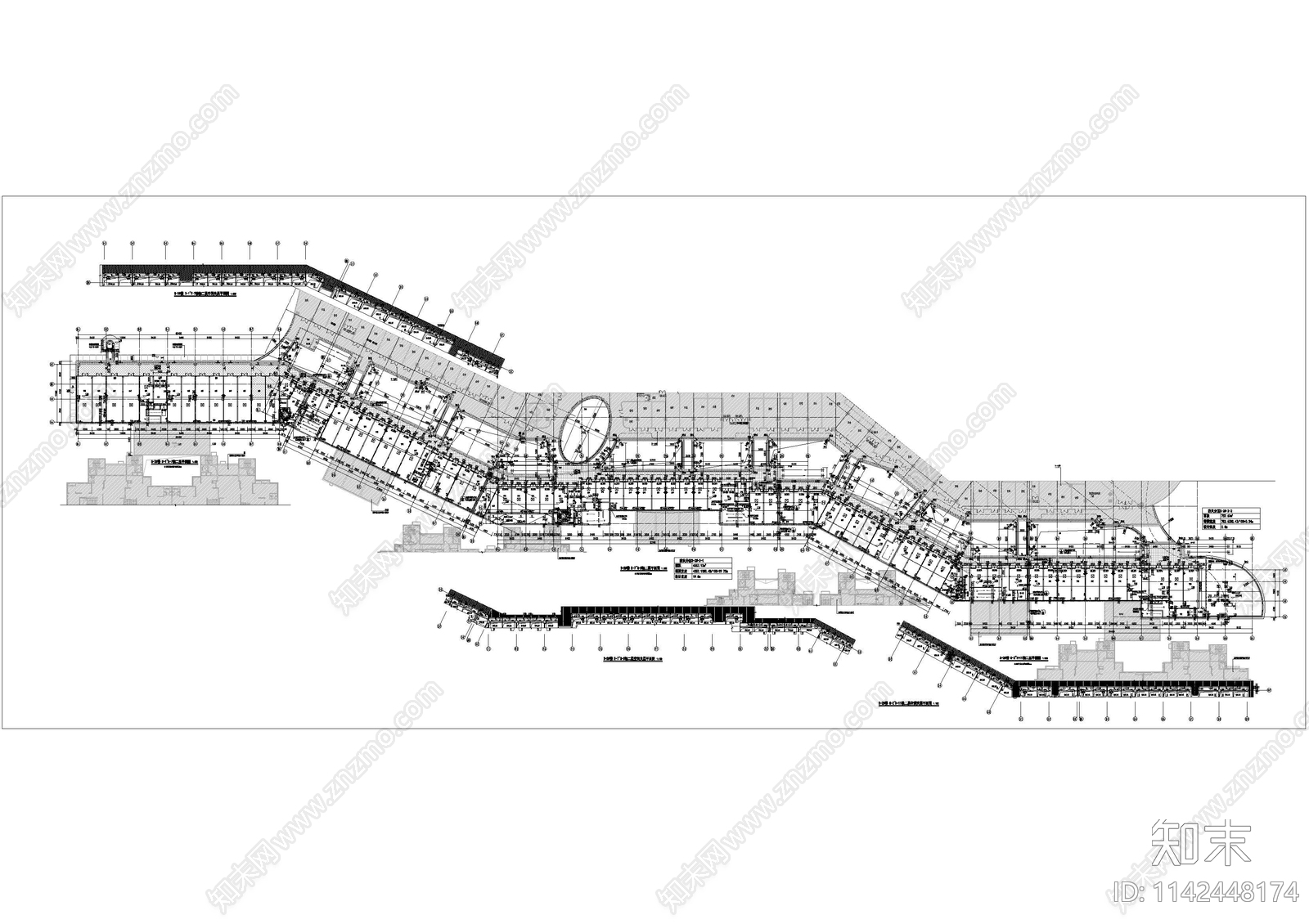 金街建筑cad施工图下载【ID:1142448174】