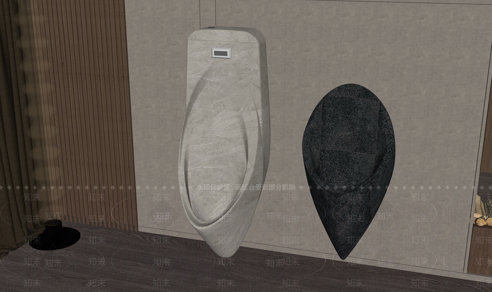 小便池组合SU模型下载【ID:1142448626】