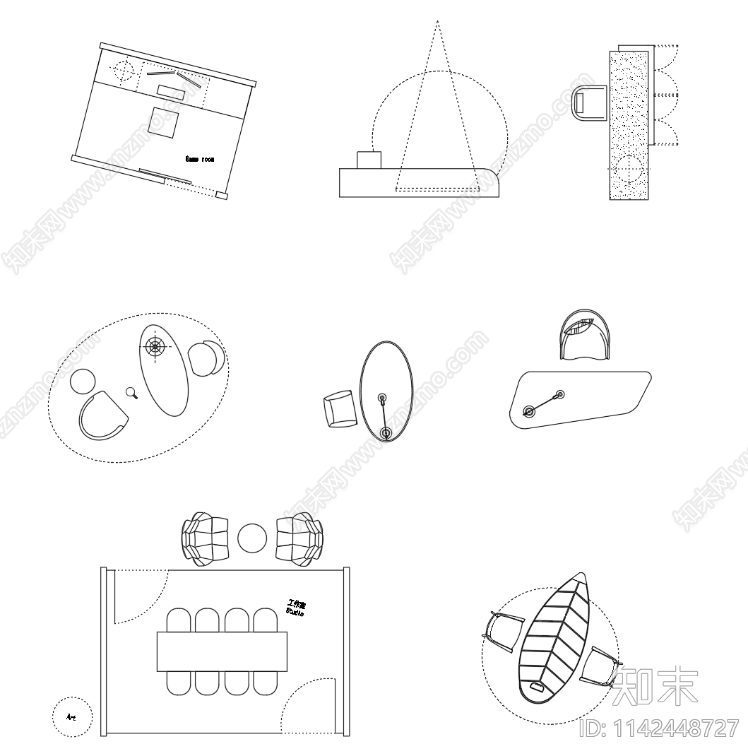 办公桌施工图下载【ID:1142448727】