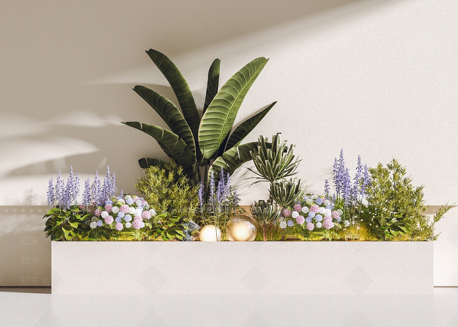 现代植物景观3D模型下载【ID:1142452808】