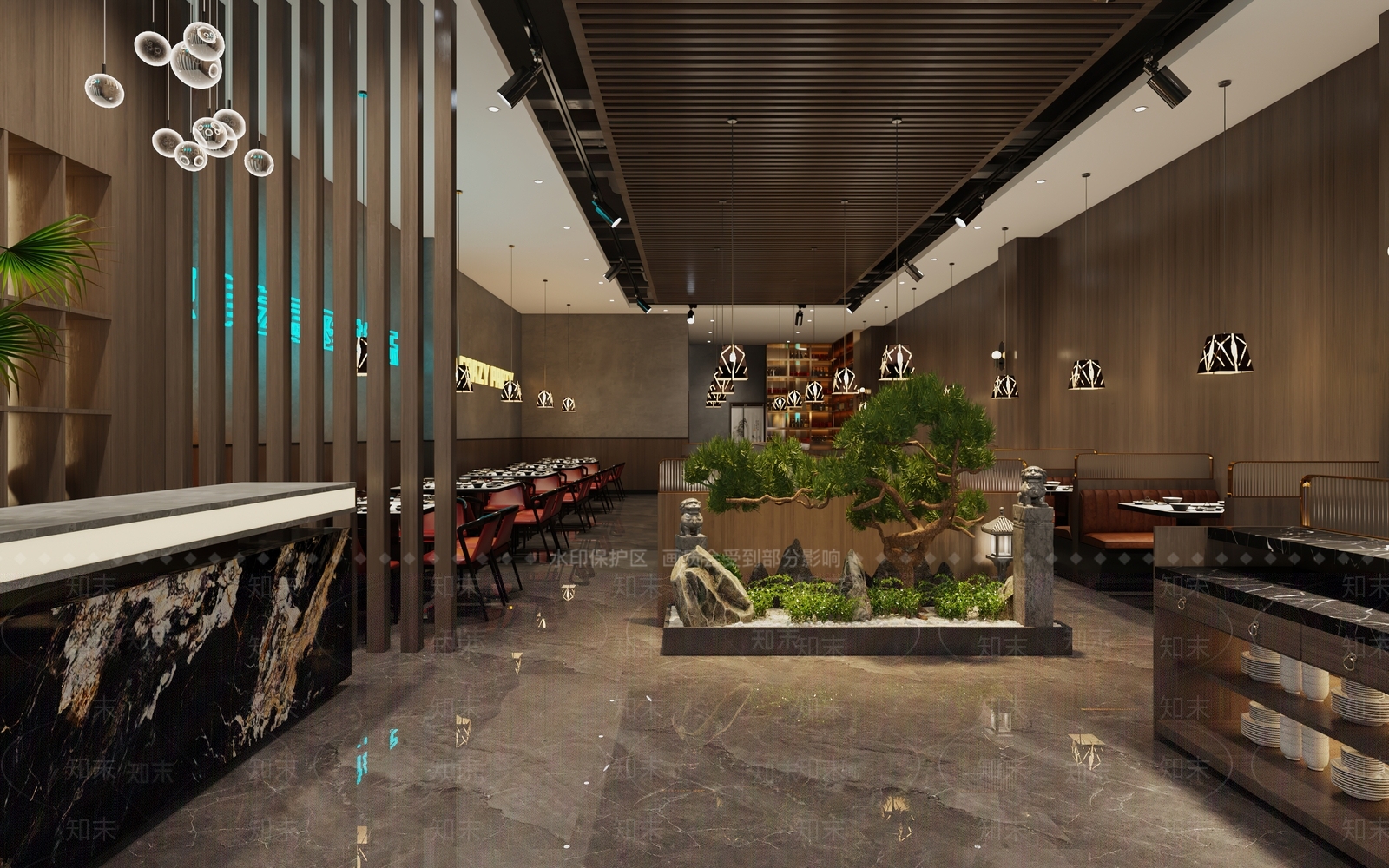 工业风火锅店3D模型下载【ID:1142457097】