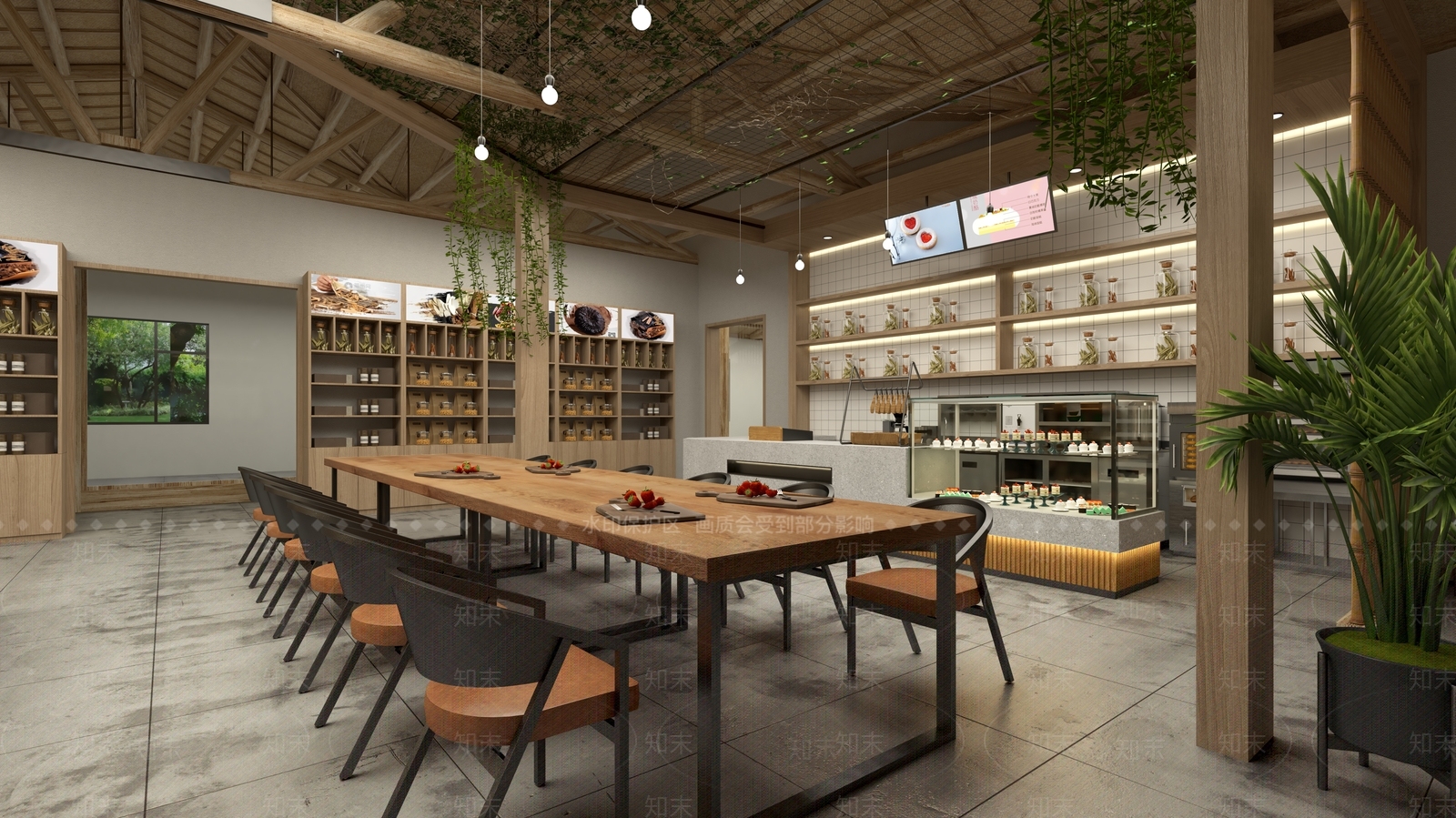 现代甜品店SU模型下载【ID:1142467384】