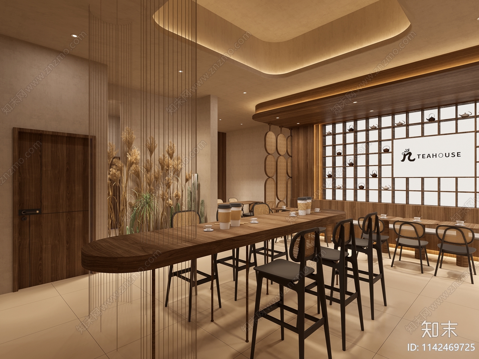 现代奶茶店3D模型下载【ID:1142469725】