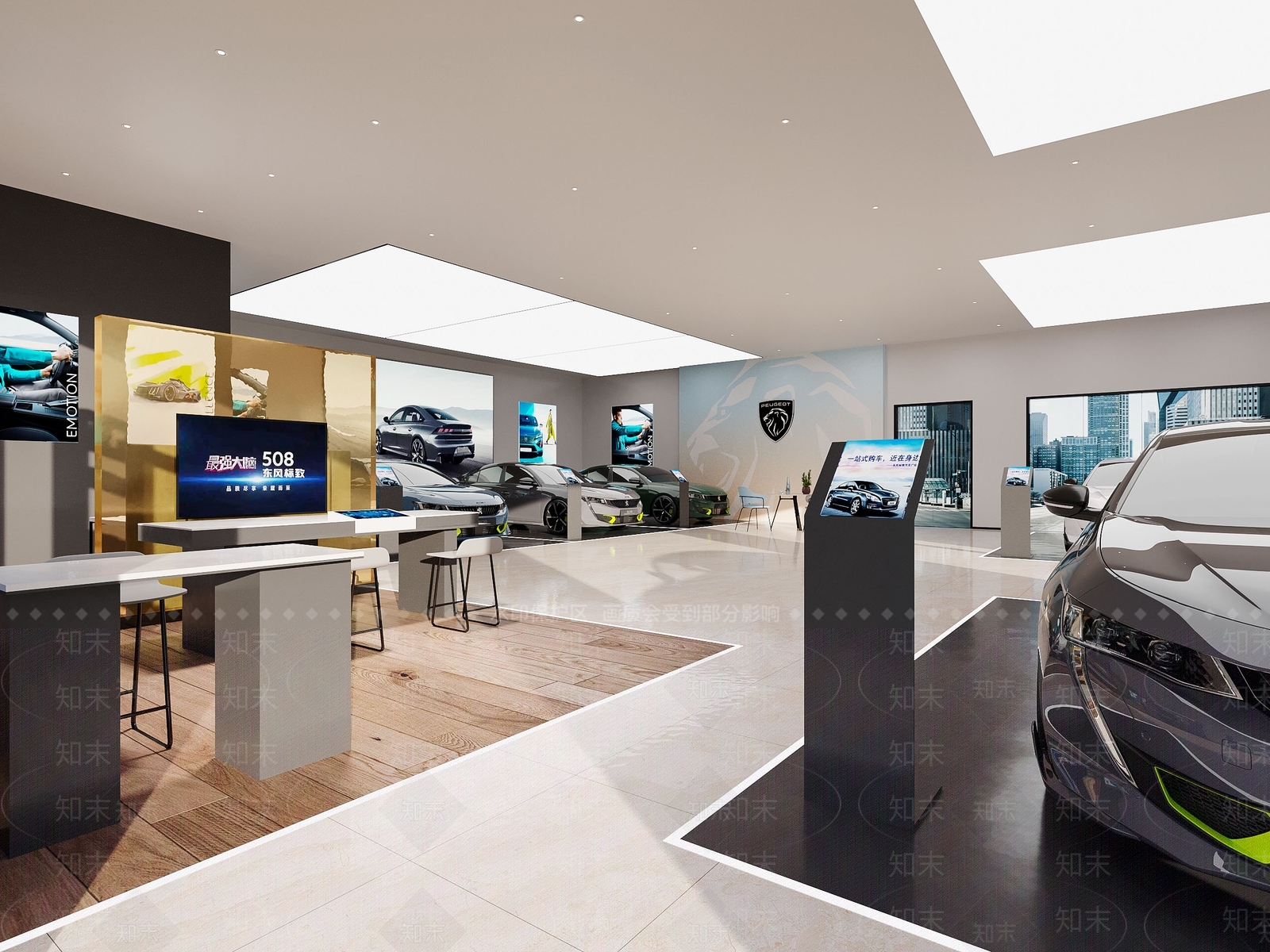 标志汽车展厅3D模型下载【ID:1142470369】