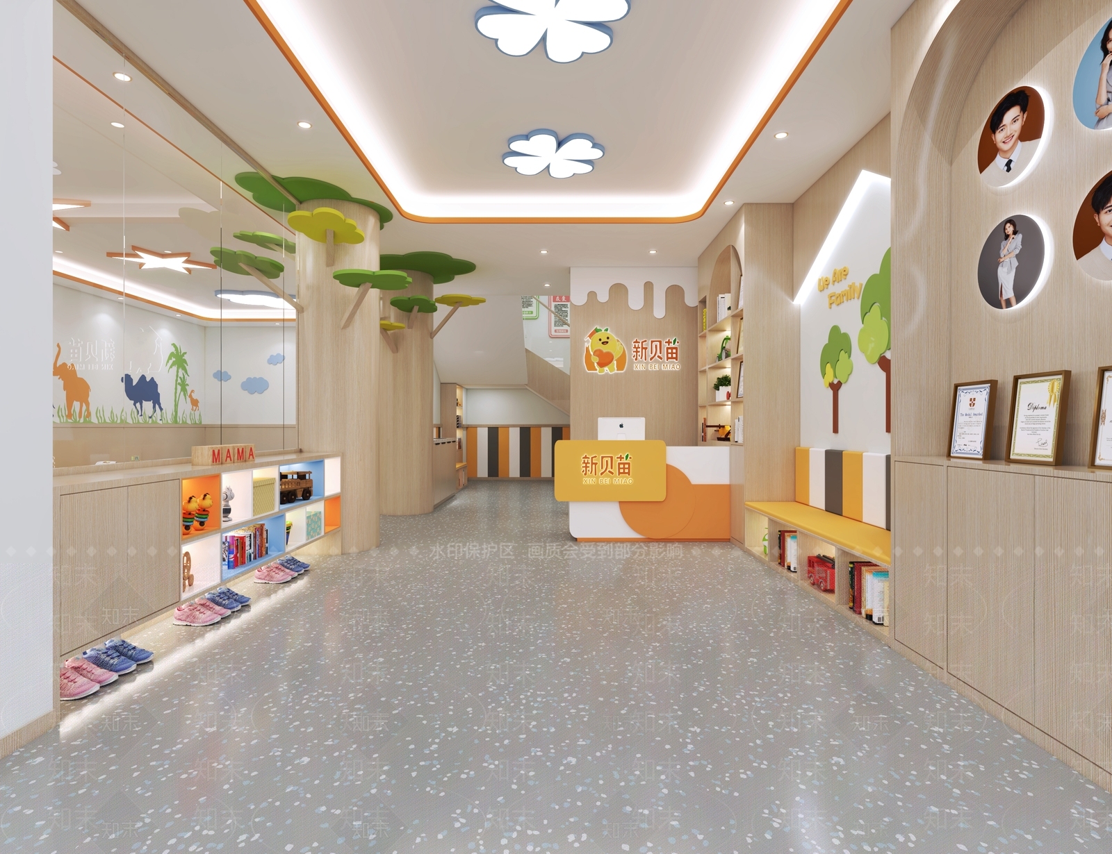 幼儿园大厅感统区3D模型下载【ID:1142472111】