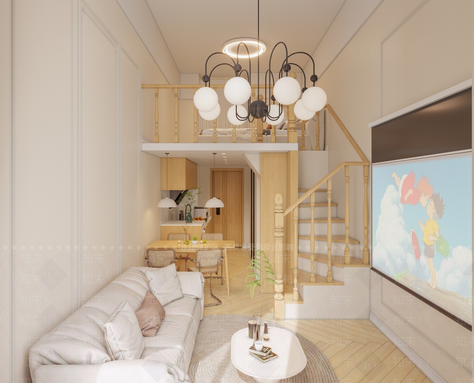 loft单身公寓3D模型下载【ID:1142473931】