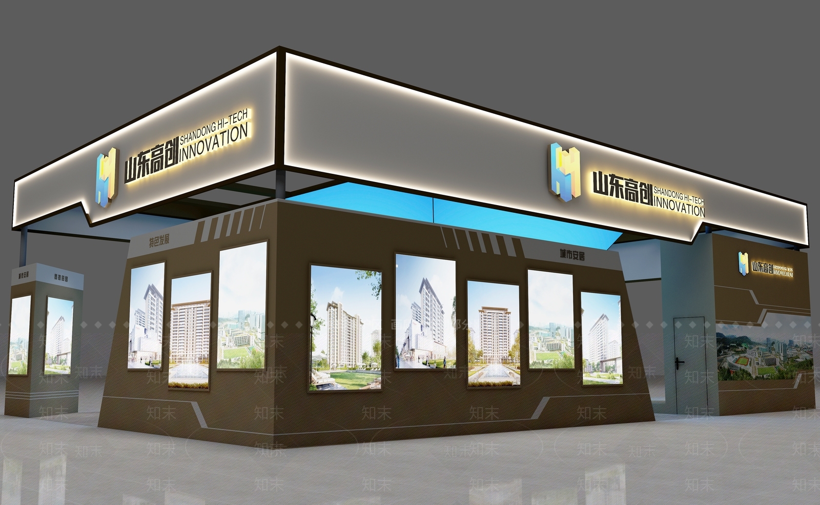 展厅设计房地产售楼处展厅3D模型下载【ID:1142477276】