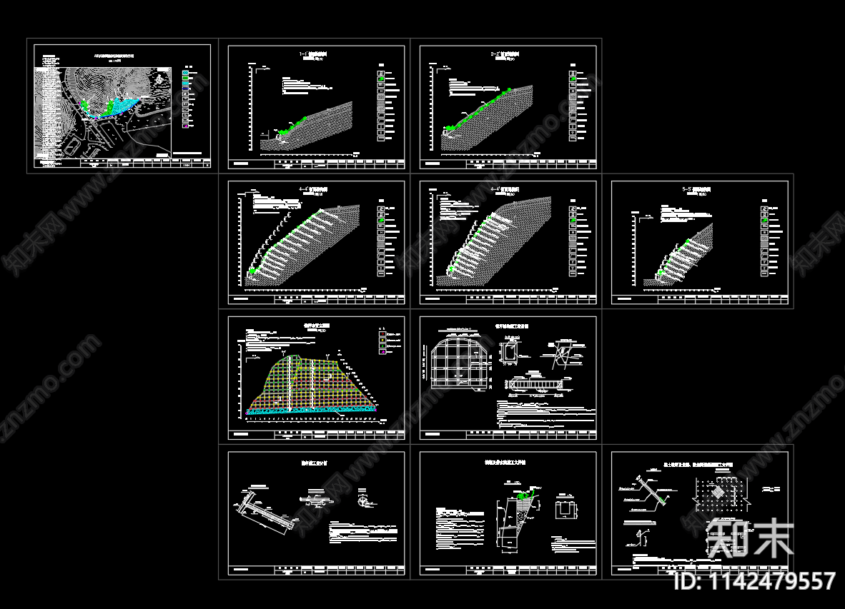 公路段边坡治理cad施工图下载【ID:1142479557】