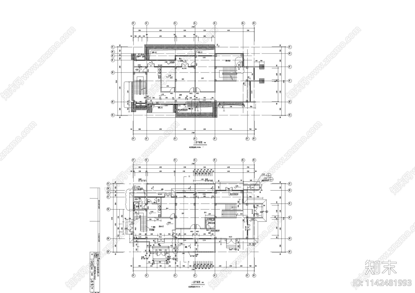 中式仿古街区商业建筑cad施工图下载【ID:1142481993】