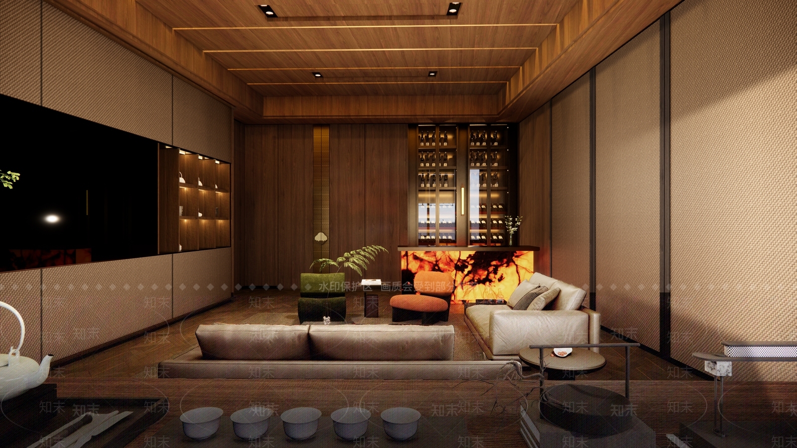 现代休息区SU模型下载【ID:1143398913】