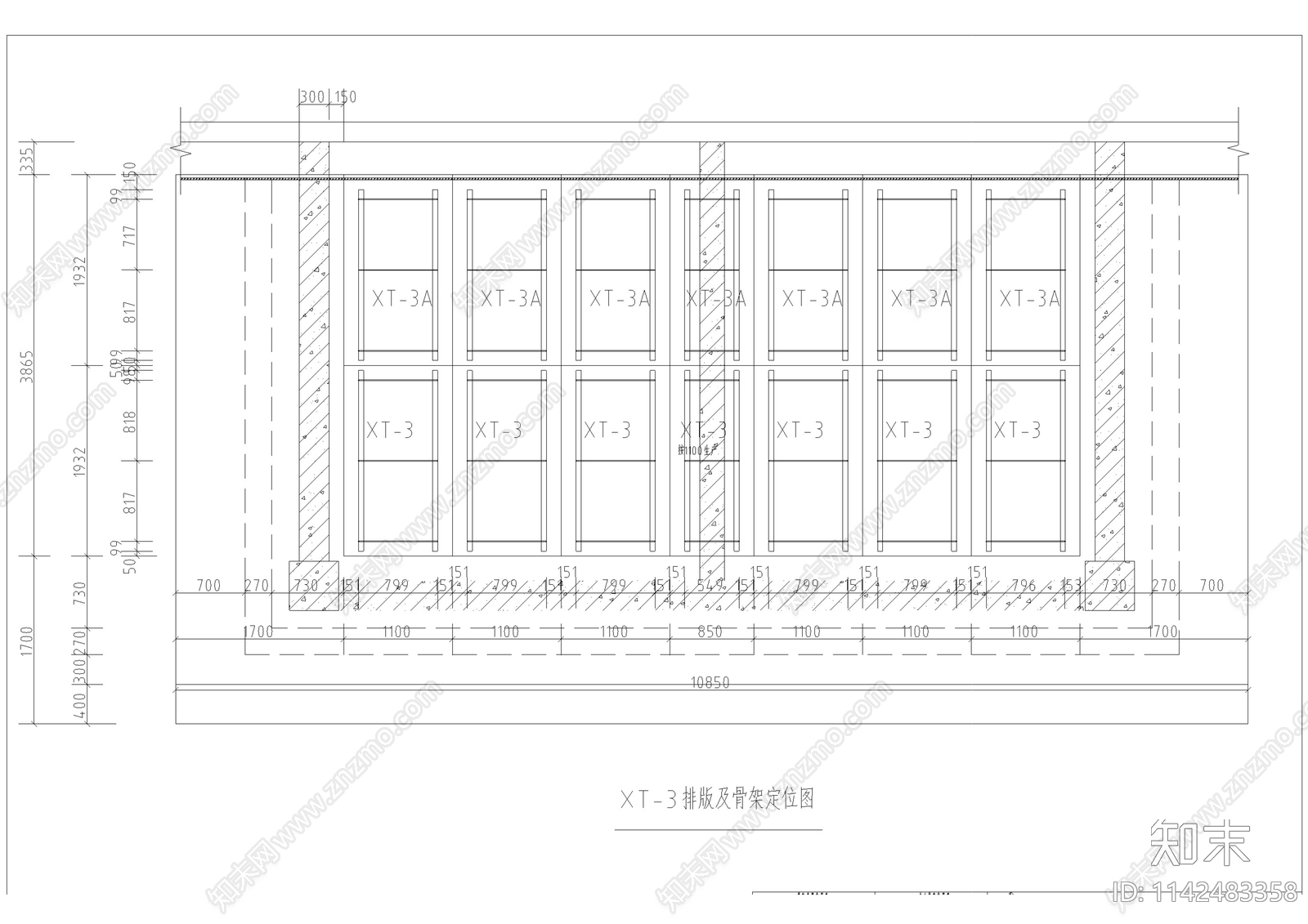 中式仿古建筑门厅GRC吊顶cad施工图下载【ID:1142483358】