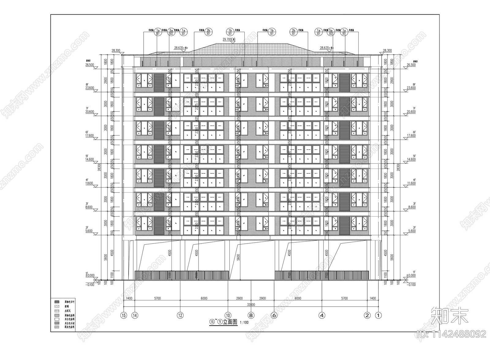 天地源玖玺香都住宅区建筑cad施工图下载【ID:1142488092】