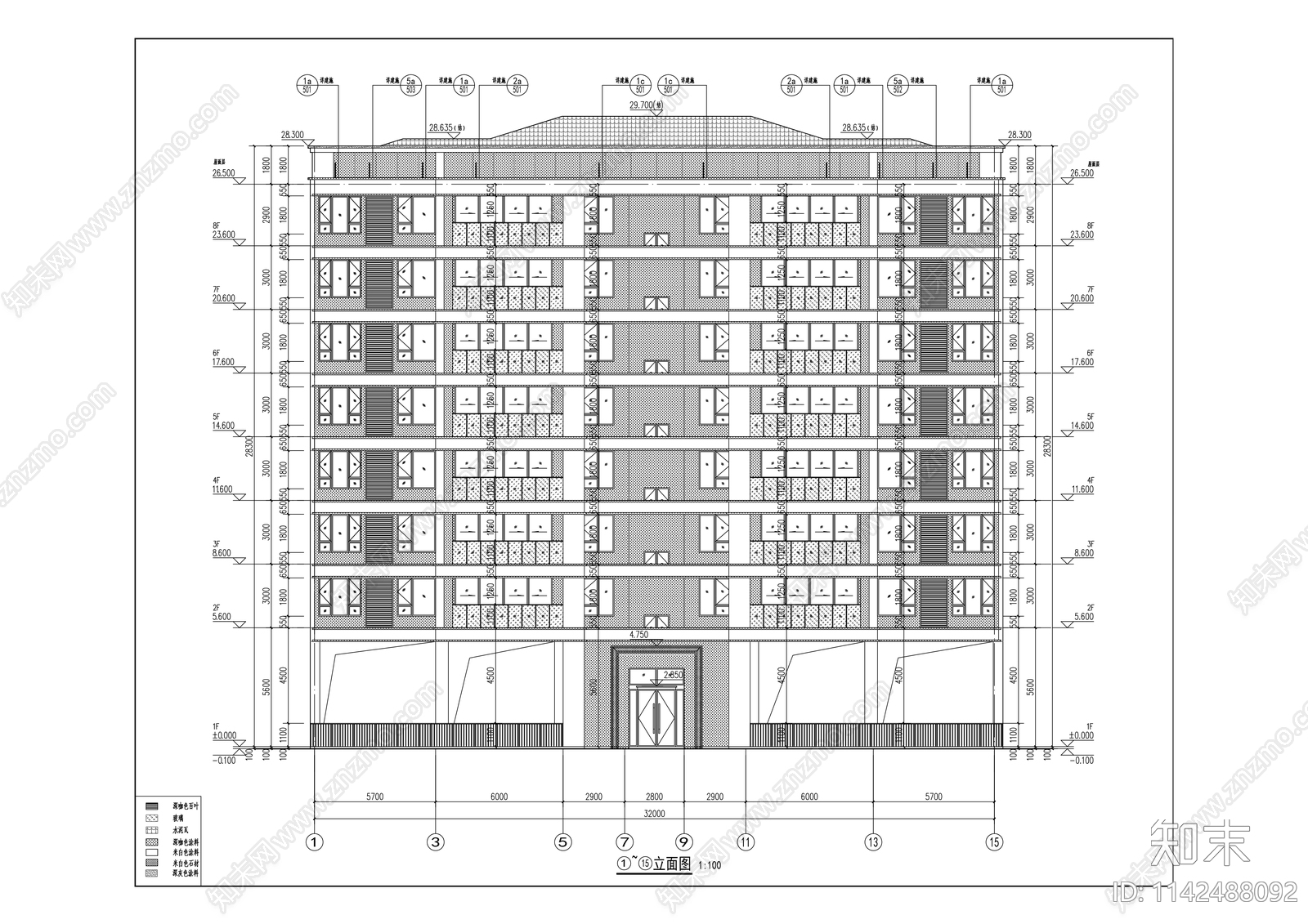 天地源玖玺香都住宅区建筑cad施工图下载【ID:1142488092】