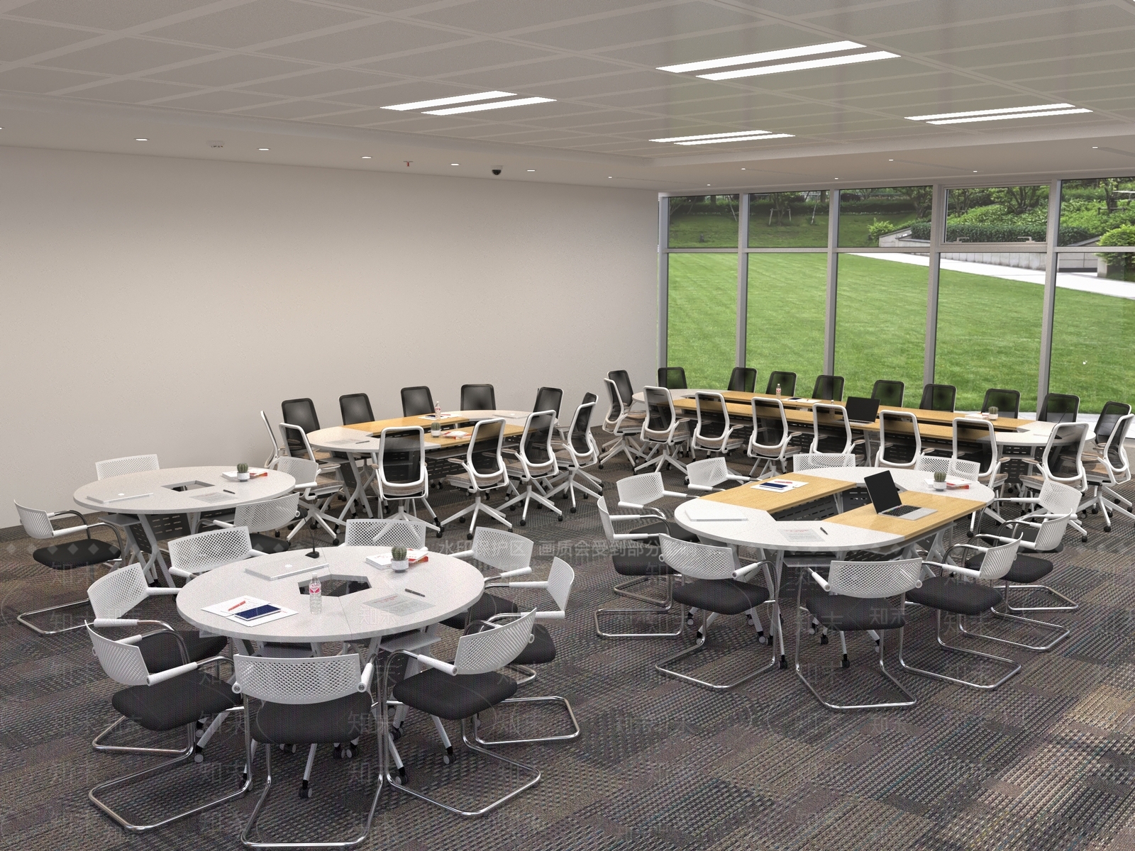 现代会议室桌椅组合SU模型下载【ID:1142486819】