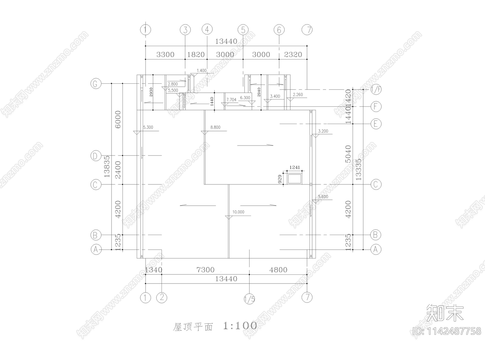 独立别墅建筑cad施工图下载【ID:1142487758】