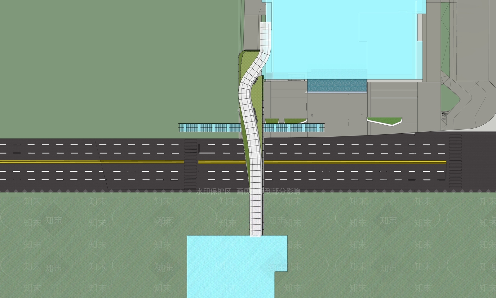 现代天桥SU模型下载【ID:1142489015】