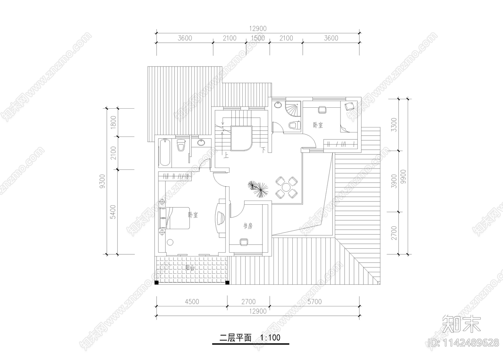 独立别墅建筑cad施工图下载【ID:1142489628】