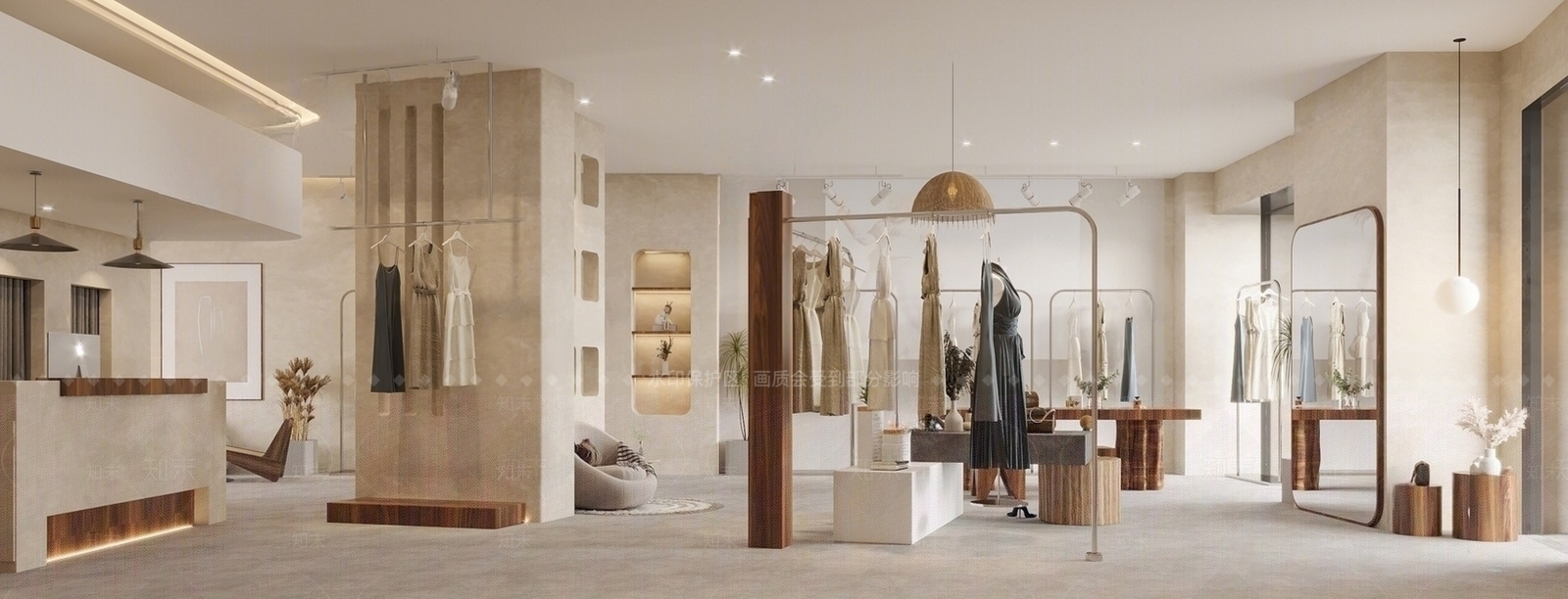侘寂服装店SU模型下载【ID:1142492373】