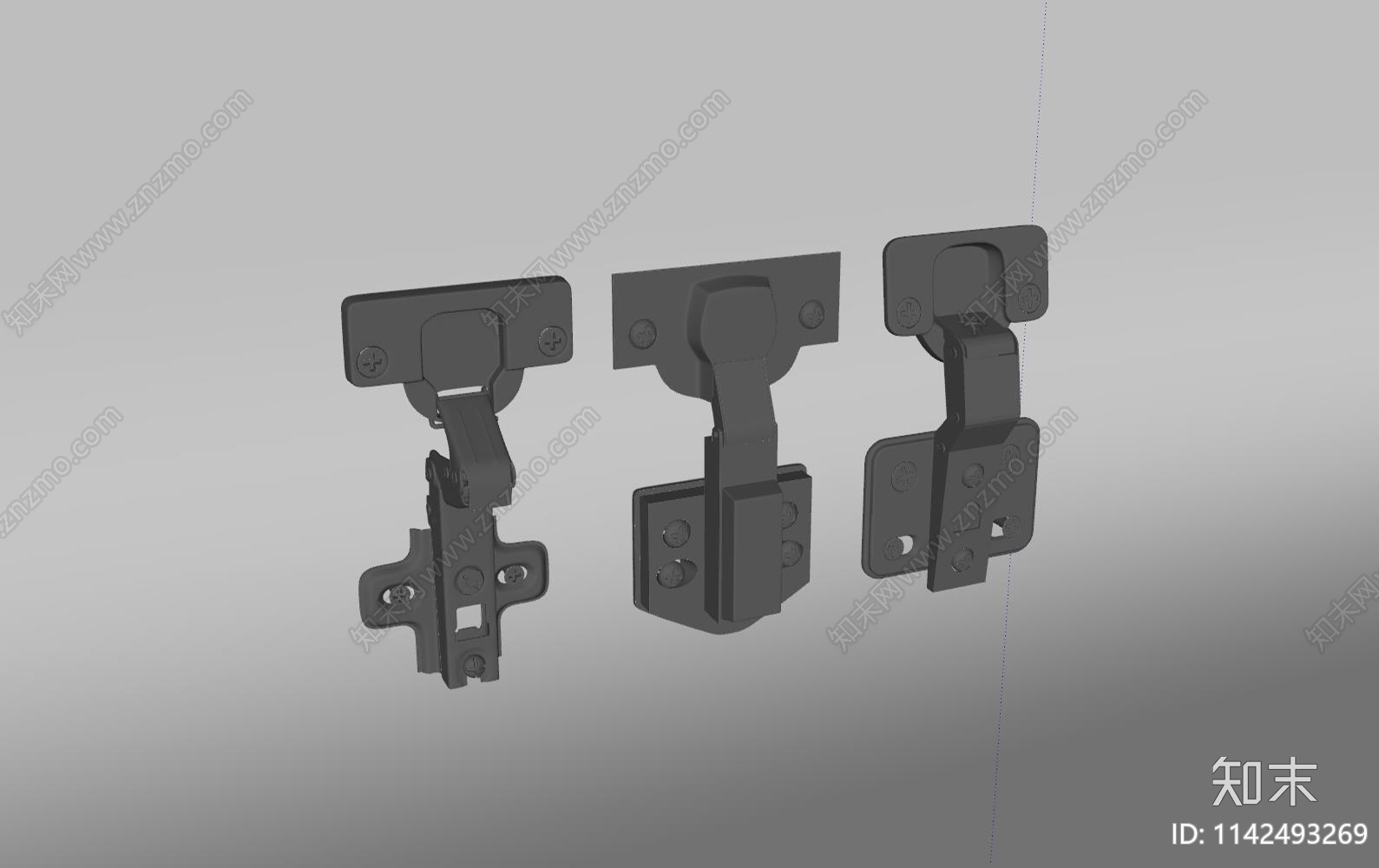 现代五金铰链SU模型下载【ID:1142493269】