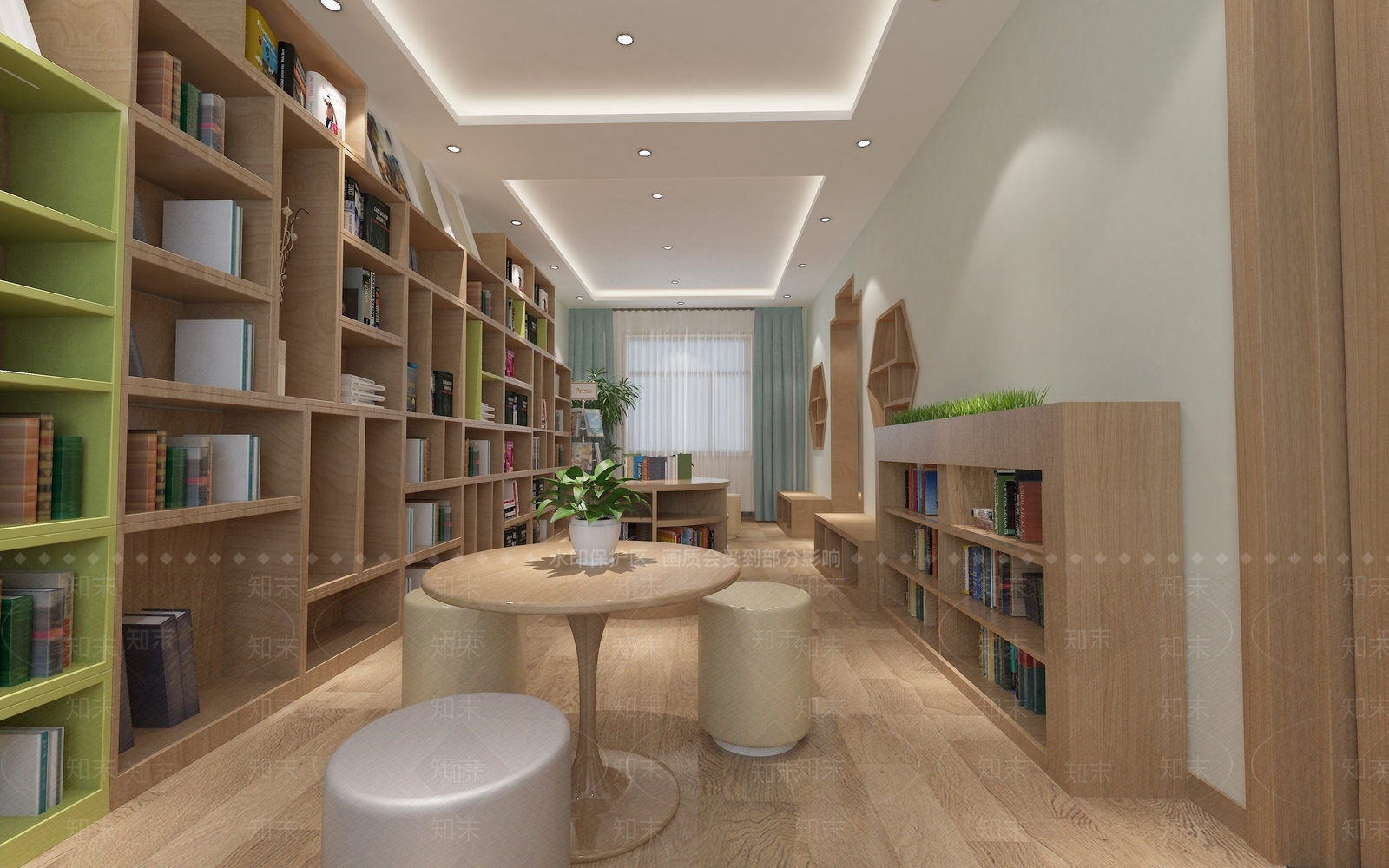 学校图书馆3D模型下载【ID:1142499652】