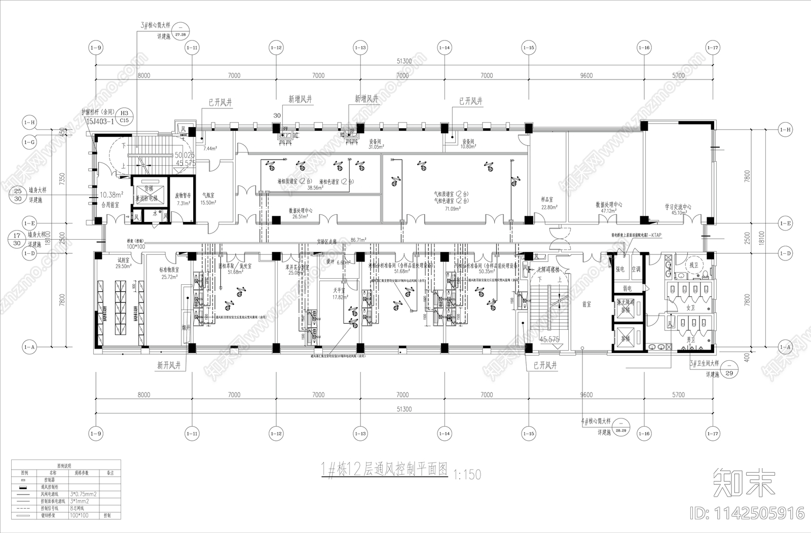 净化实验室暖通cad施工图下载【ID:1142505916】