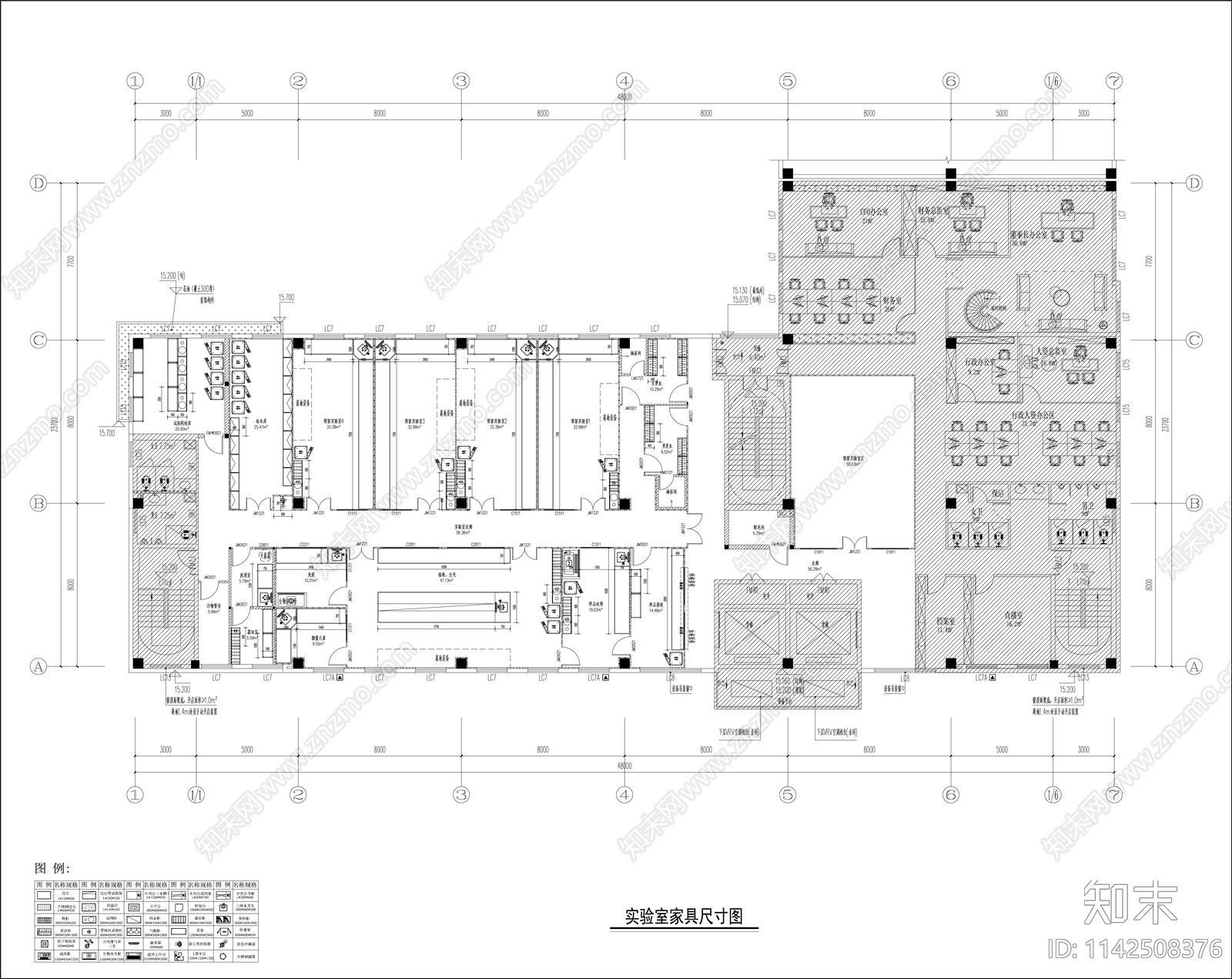 检测实验室装修cad施工图下载【ID:1142508376】