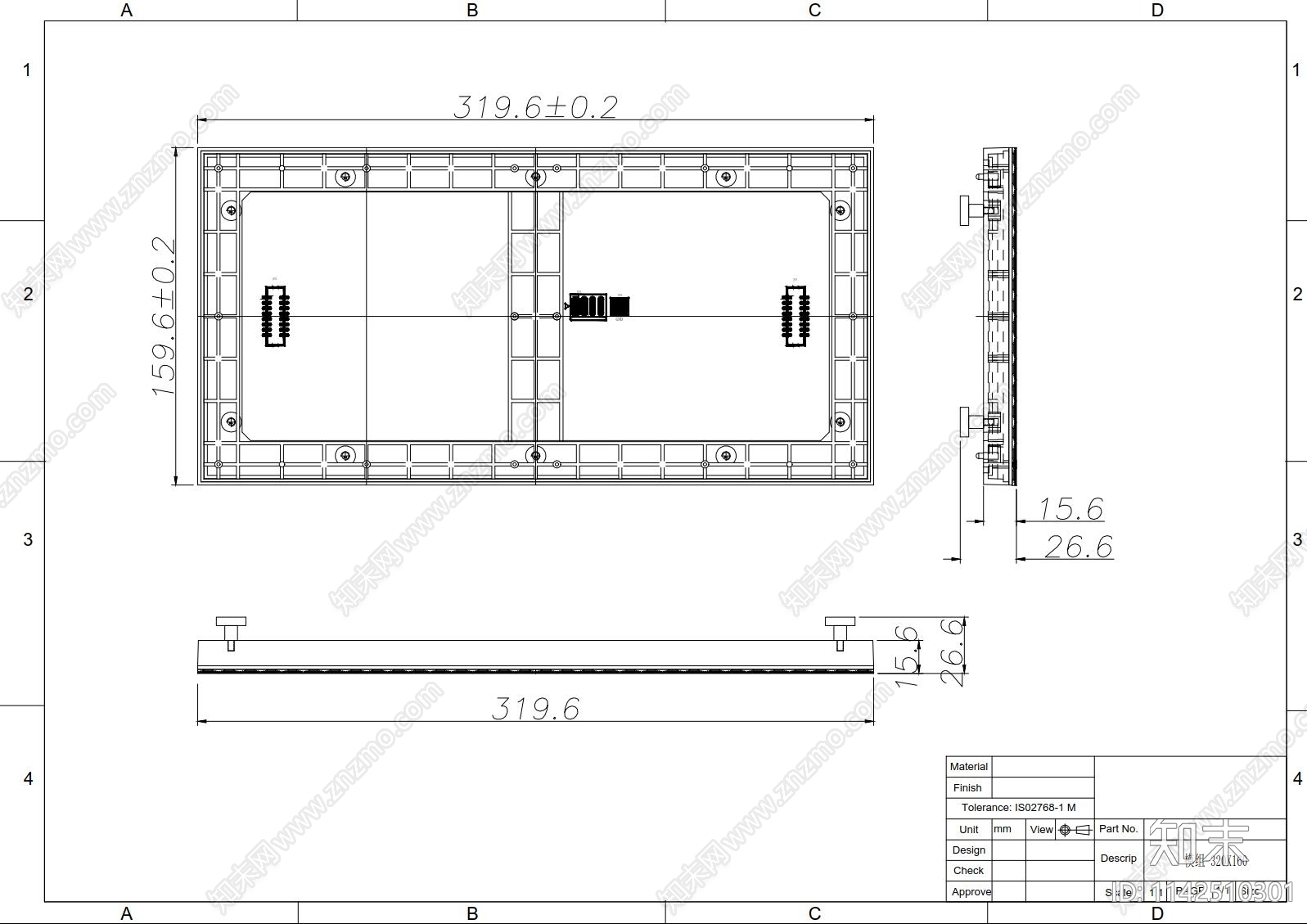 LED显示屏安装cad施工图下载【ID:1142510301】