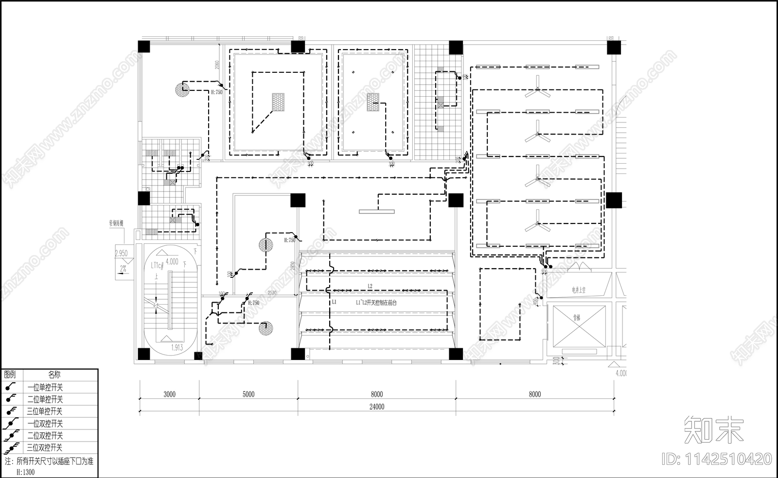 办公室装修电气给排水设计说明cad施工图下载【ID:1142510420】