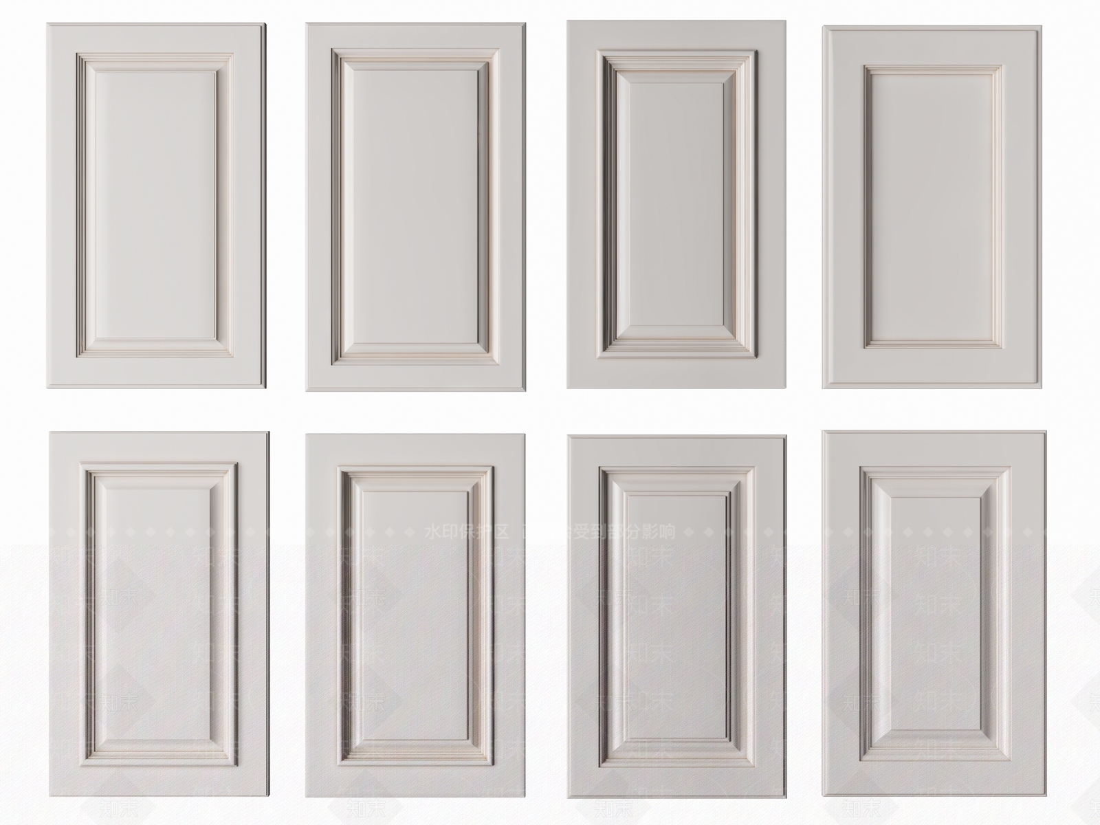 简欧橱柜门板3D模型下载【ID:1142511559】