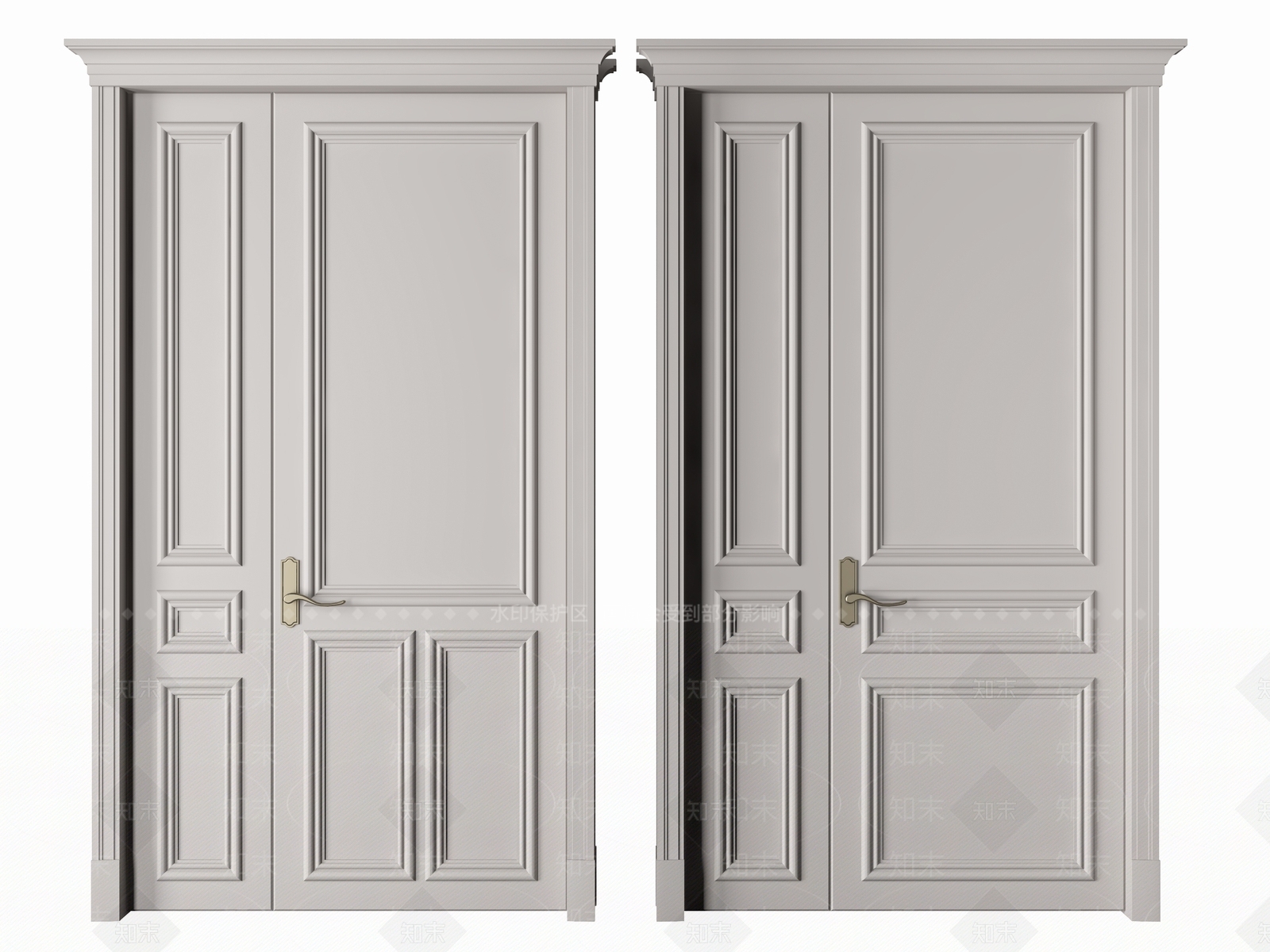 美式子母单开门3D模型下载【ID:1142511830】