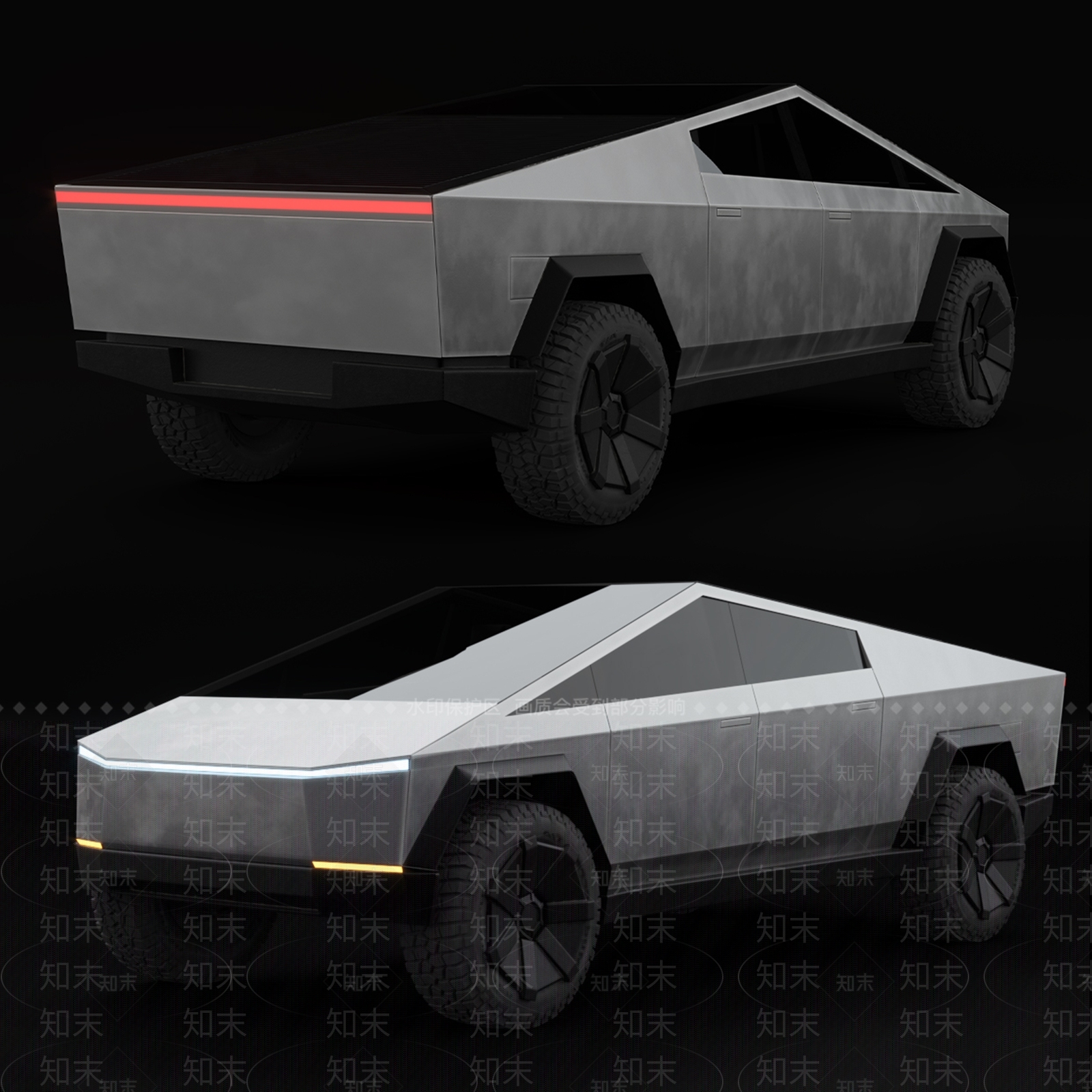 现代特斯拉皮卡3D模型下载【ID:1142513375】