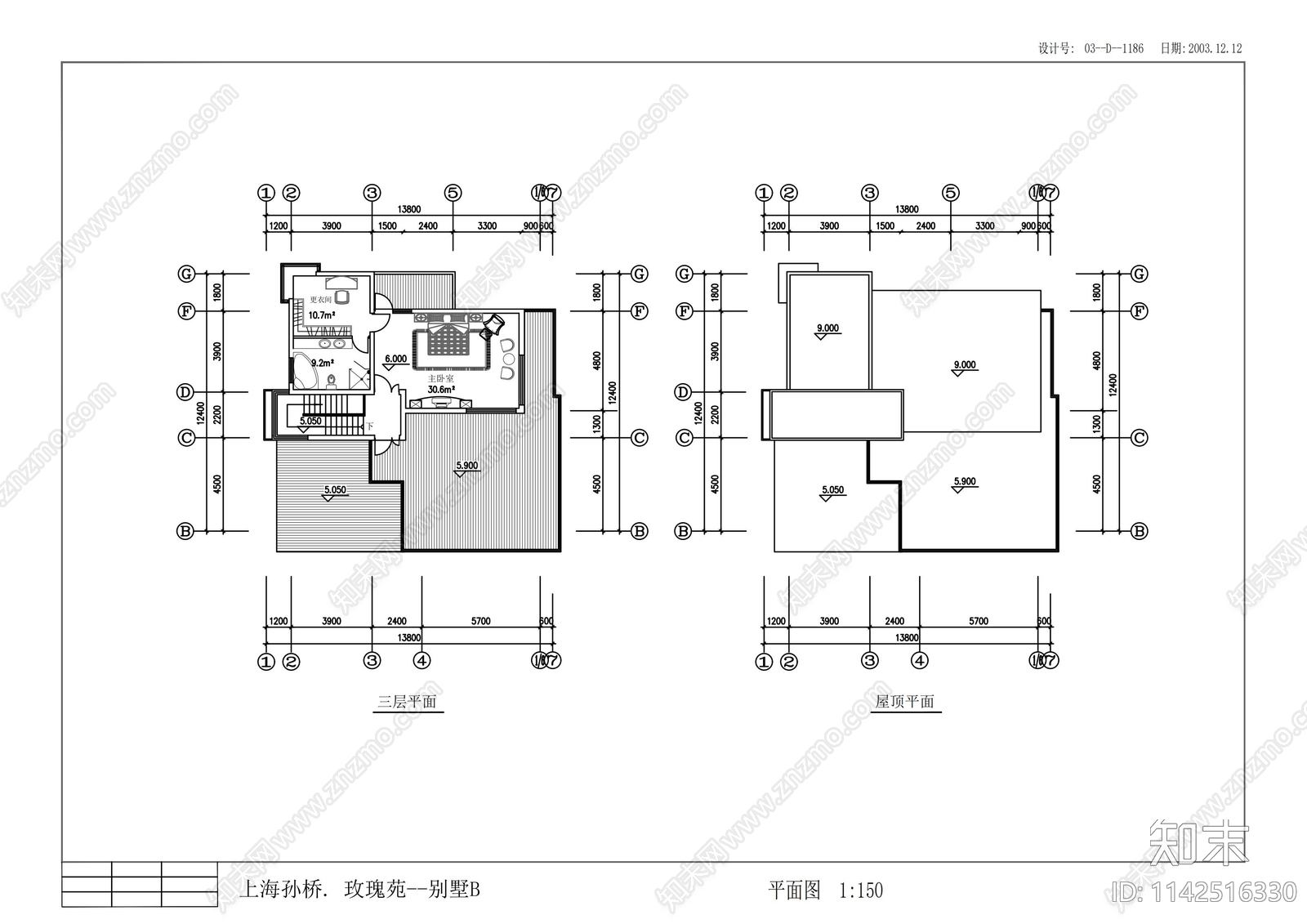 上海黄浦某高档综合住宅区建筑cad施工图下载【ID:1142516330】