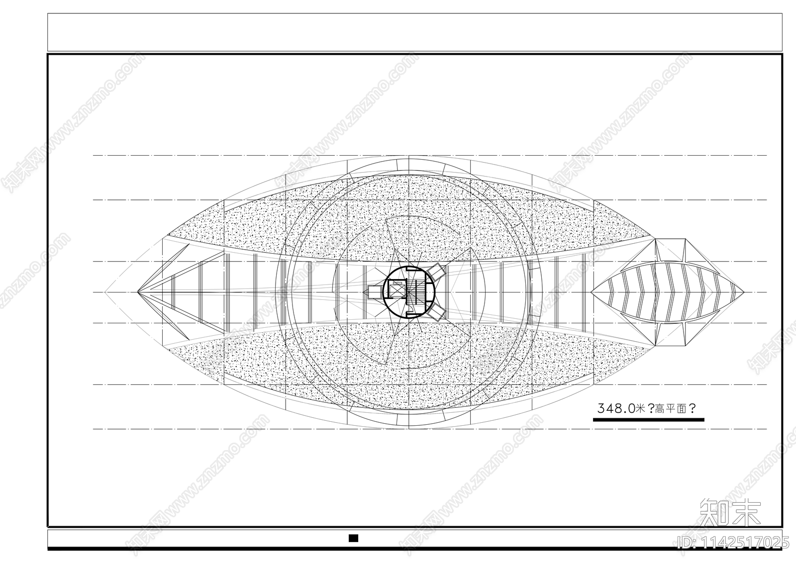 观光塔建筑cad施工图下载【ID:1142517025】