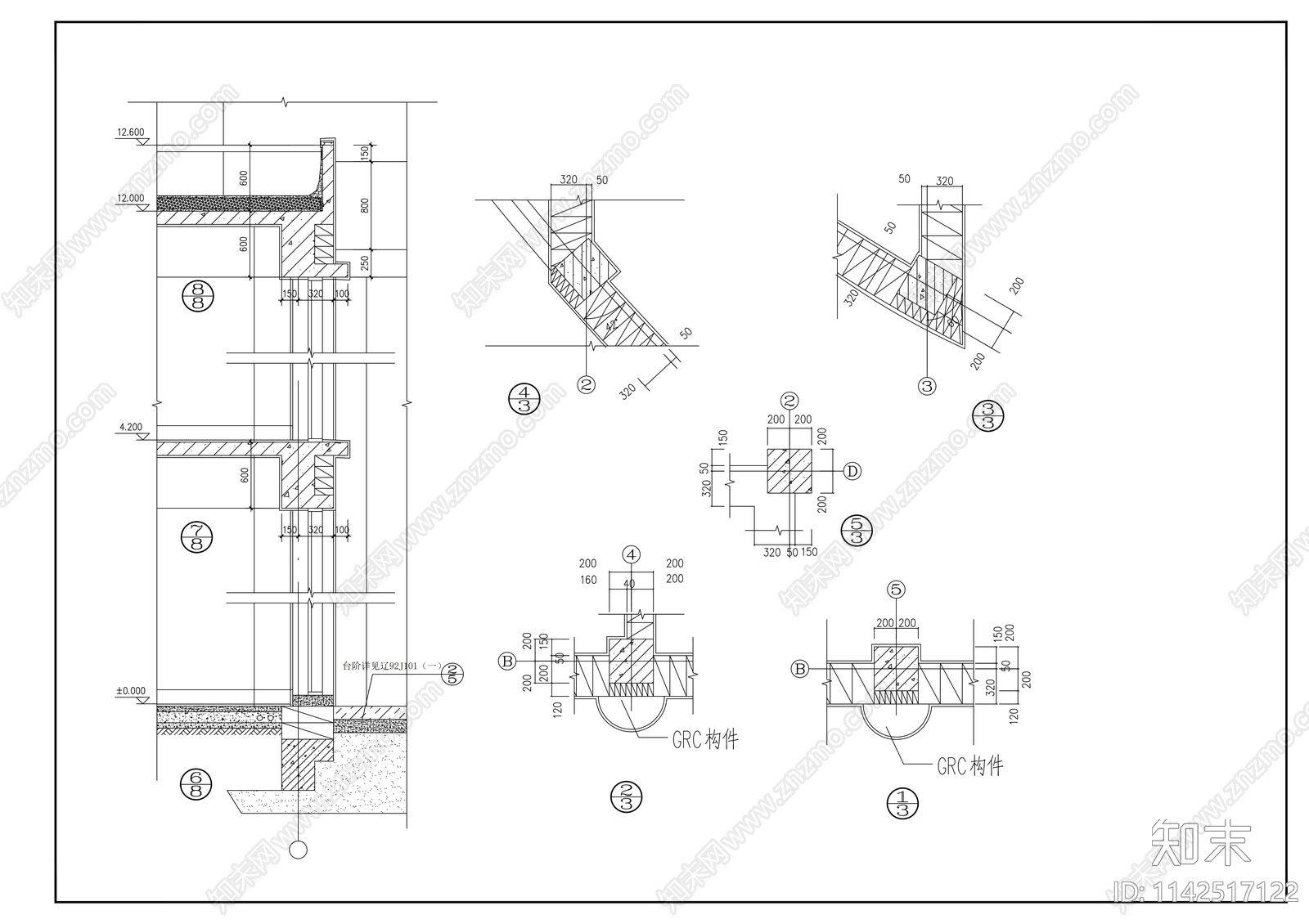 会所建筑cad施工图下载【ID:1142517122】