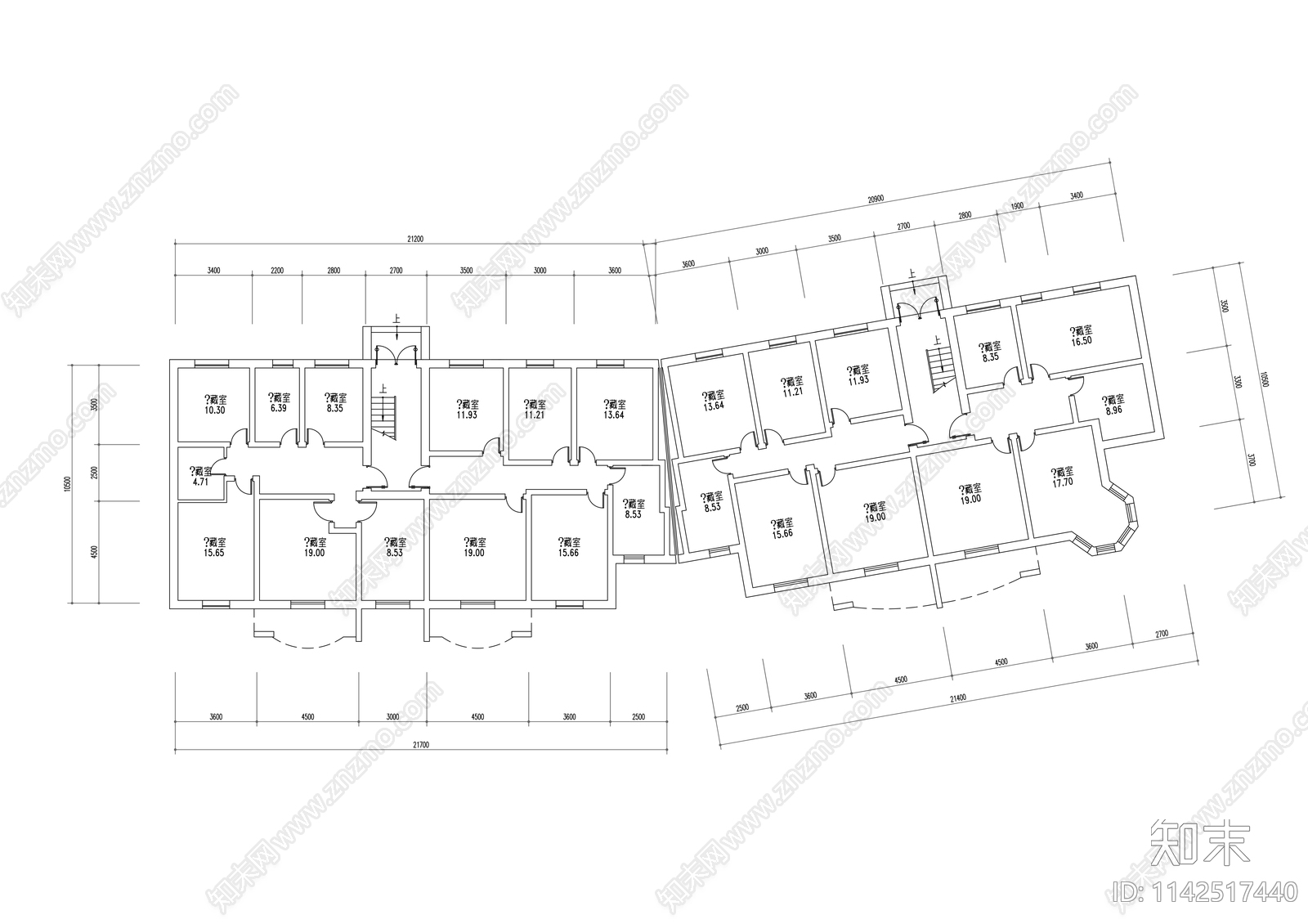 住宅楼及沿街店面建筑cad施工图下载【ID:1142517440】