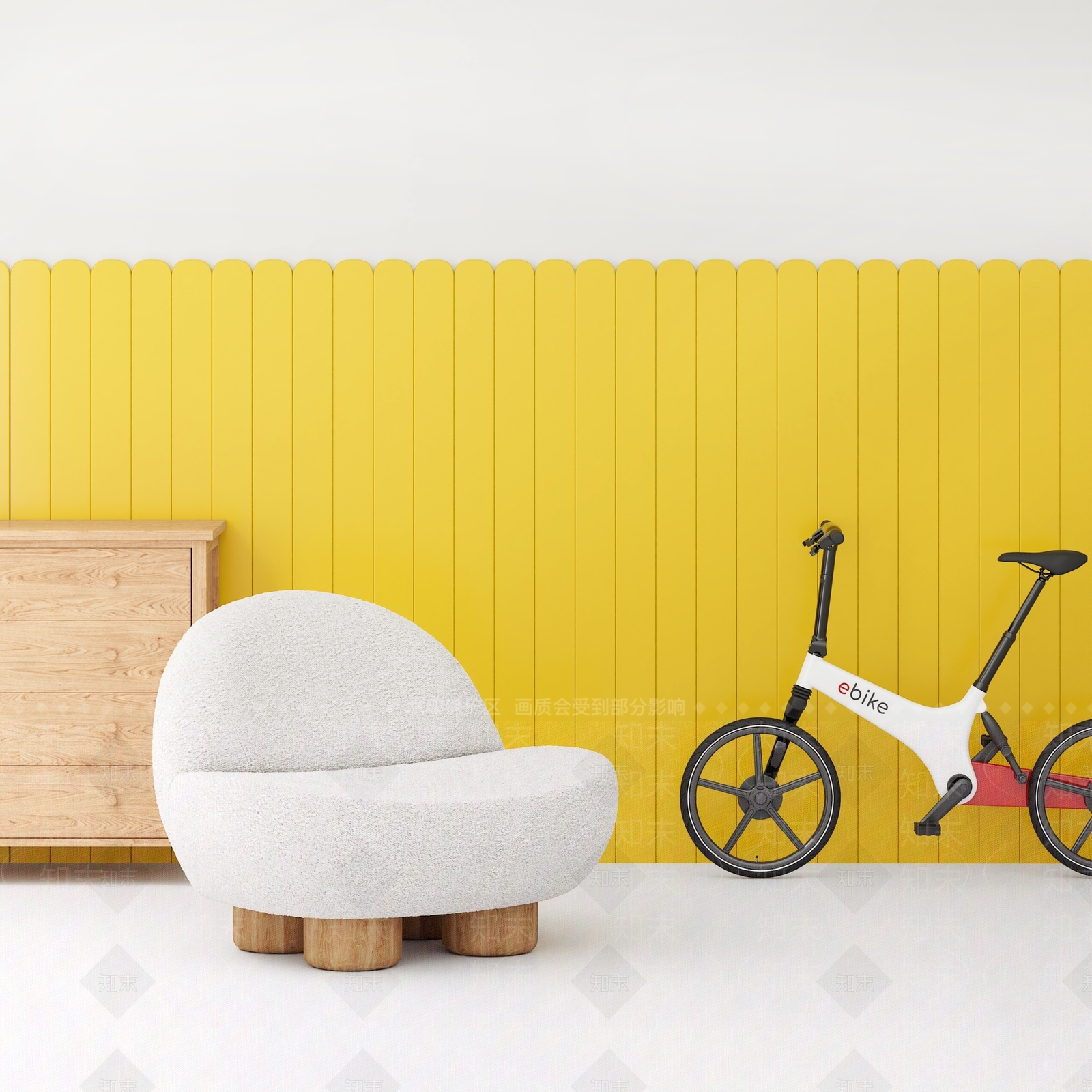 儿童椅子自行车柜子组合3D模型下载【ID:1142523660】