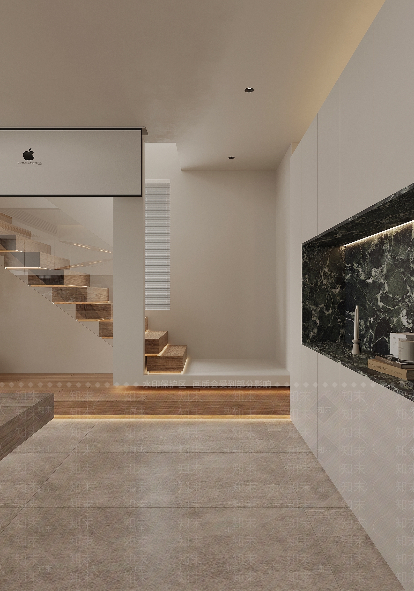 现代loft公寓客餐厅3D模型下载【ID:1142524143】