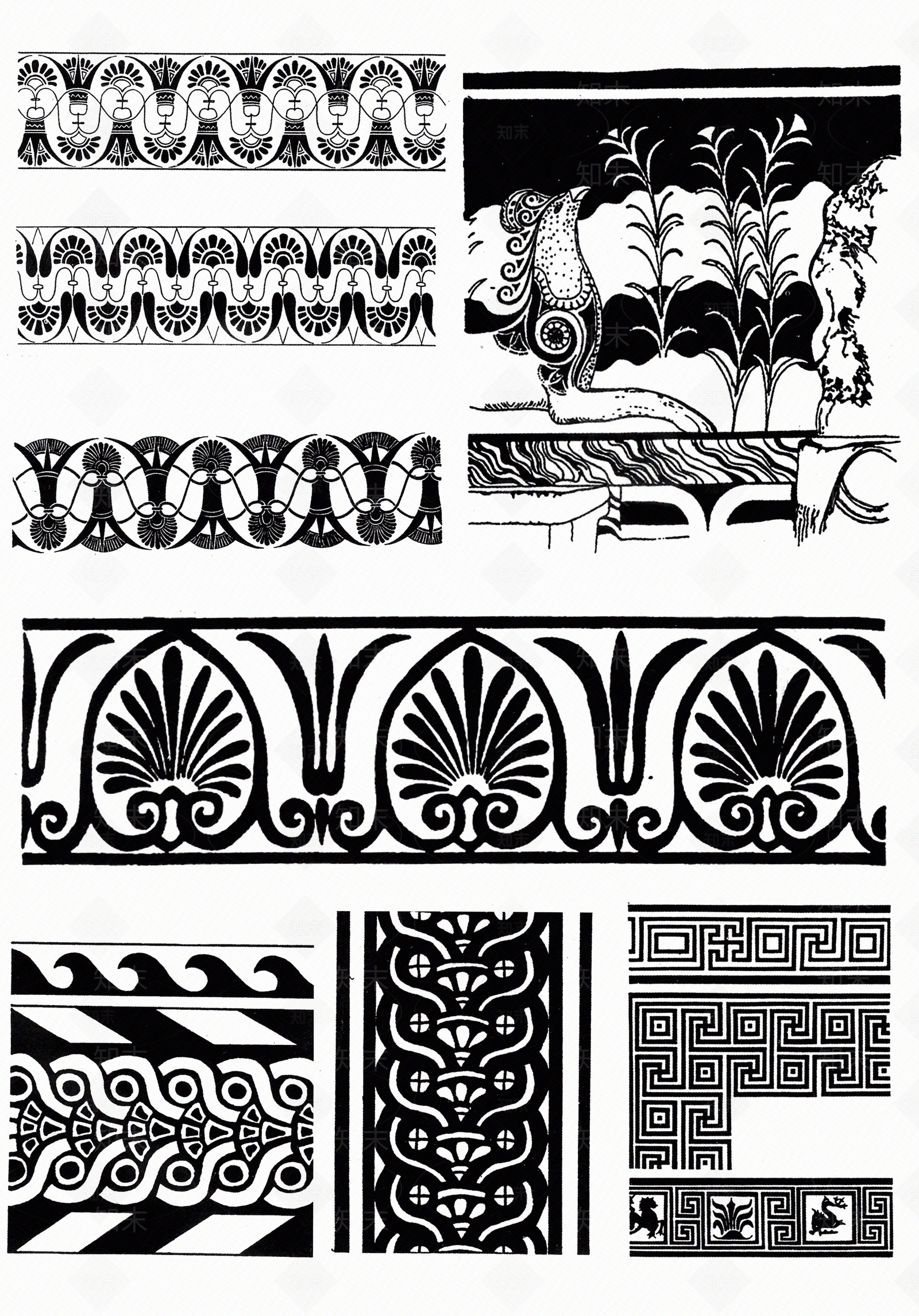 非洲埃及壁画遮罩黑白凹凸贴图下载【ID:1142525433】