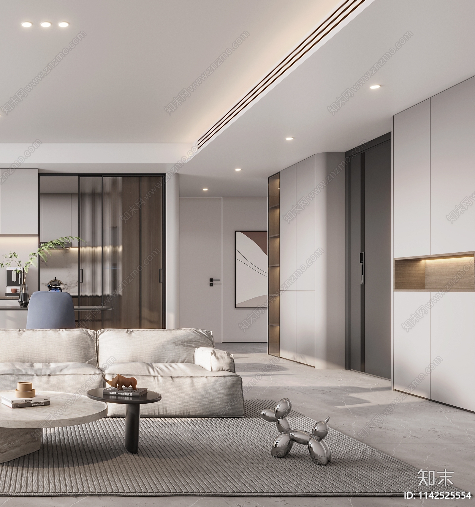 现代客餐厅3D模型下载【ID:1142525554】_知末3d模型网