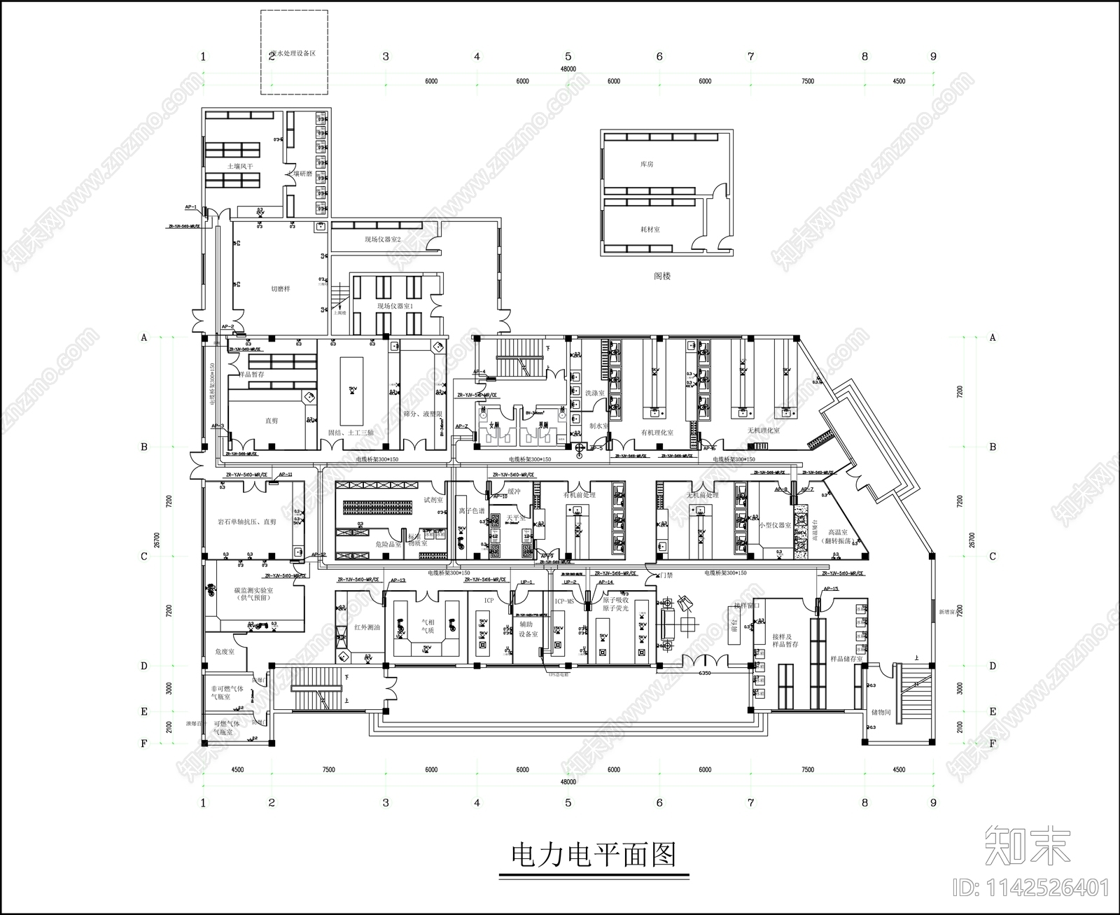 检测实验室装修专业化cad施工图下载【ID:1142526401】