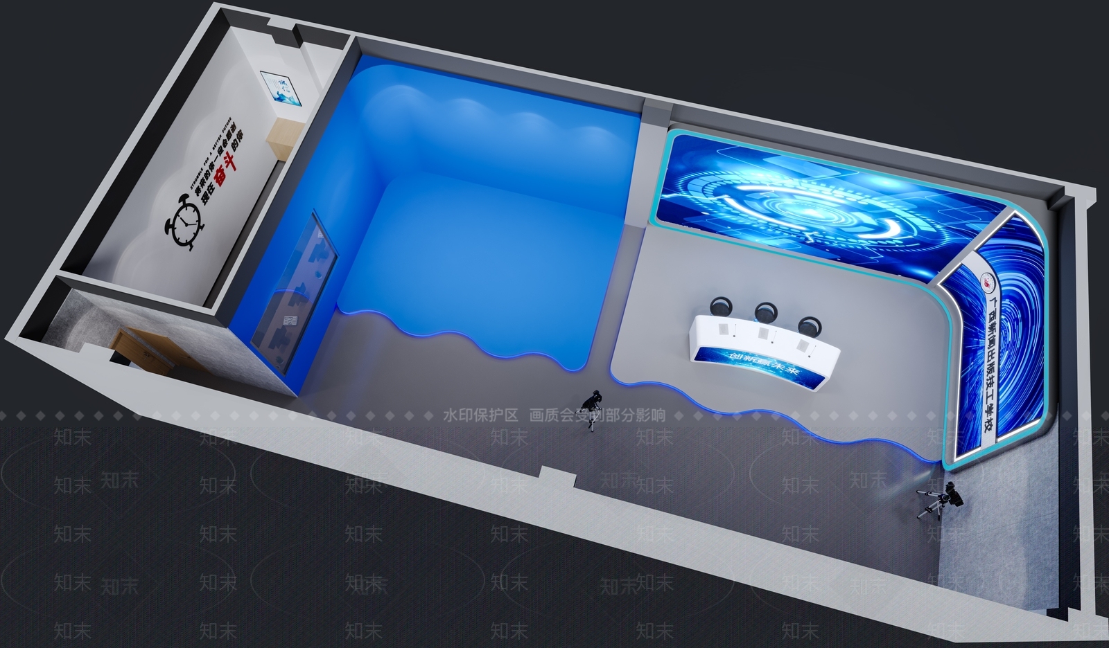 现代科技直播间3D模型下载【ID:1142527191】