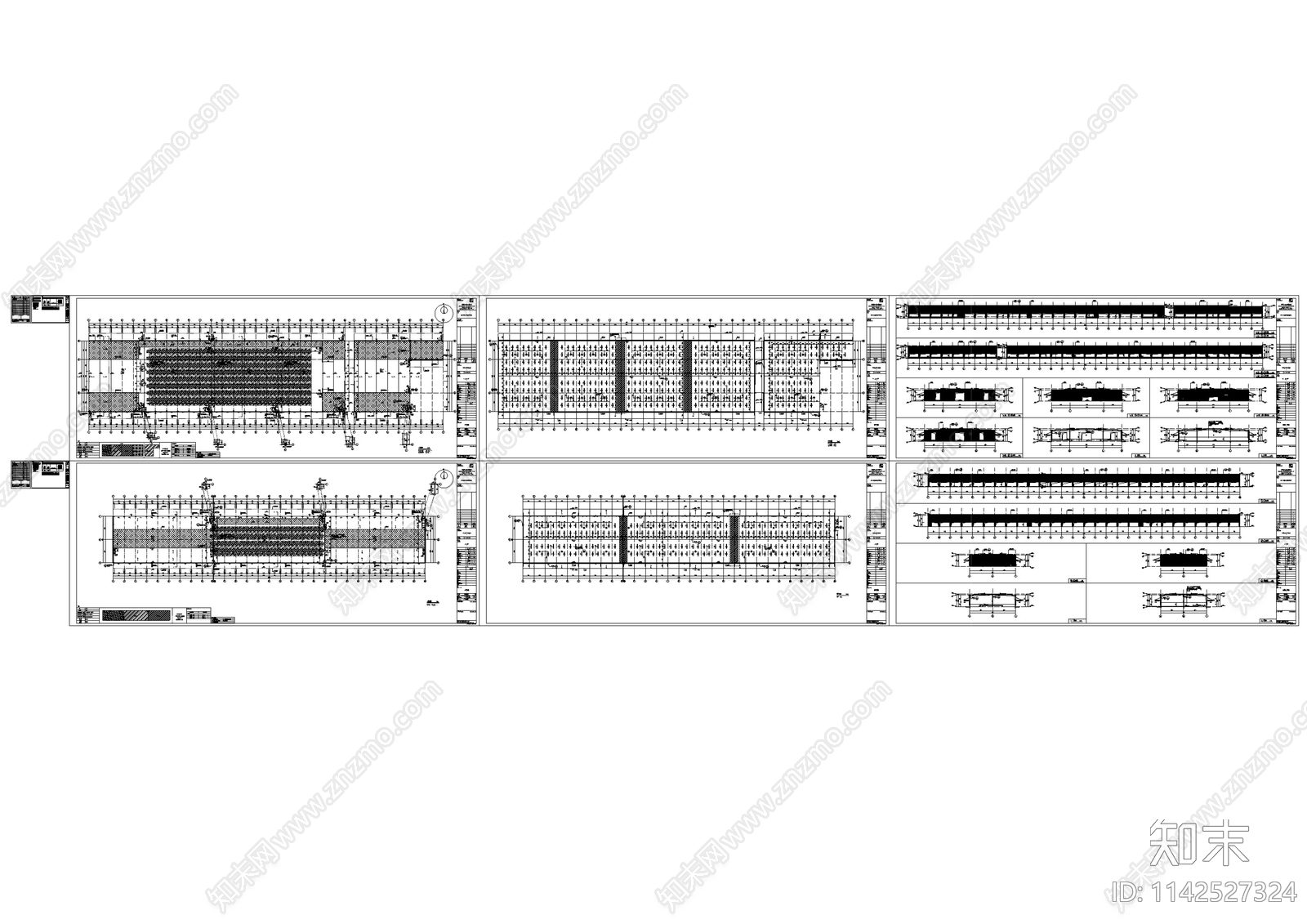 物流仓库建筑cad施工图下载【ID:1142527324】
