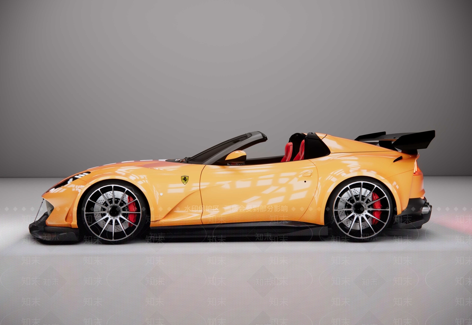 法拉利敞篷跑车SU模型下载【ID:1142529451】