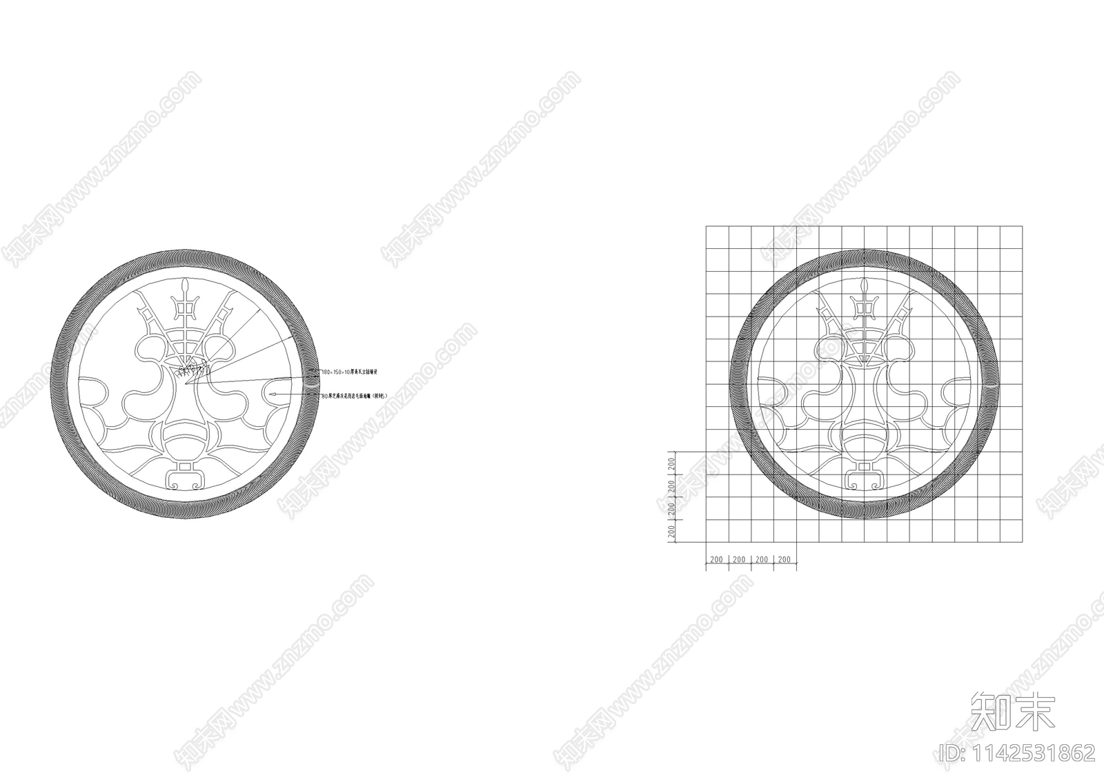 地雕放样cad施工图下载【ID:1142531862】